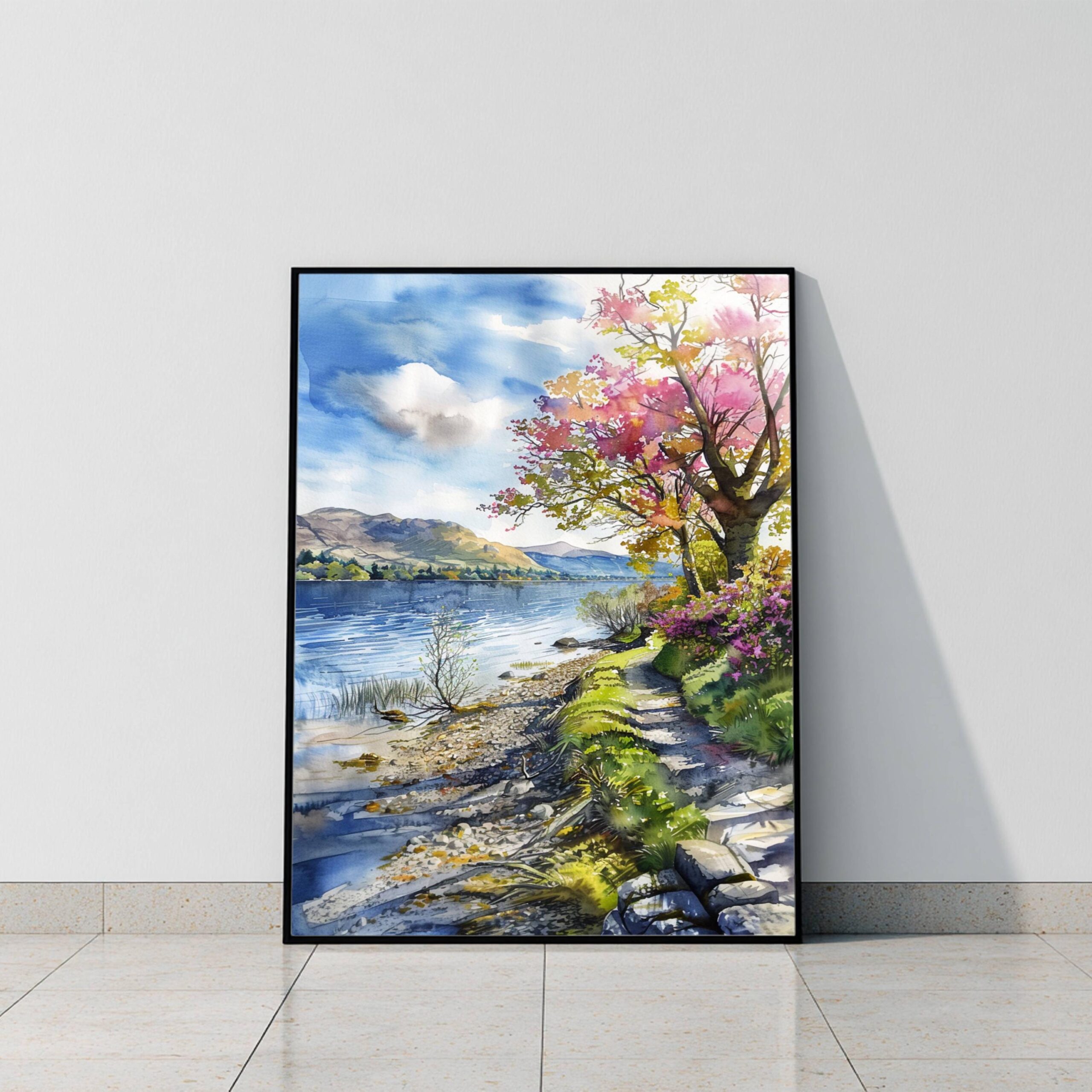 Derwentwater Lake District England UK Watercolor Print: Europe Travel Art Poster - Image 10