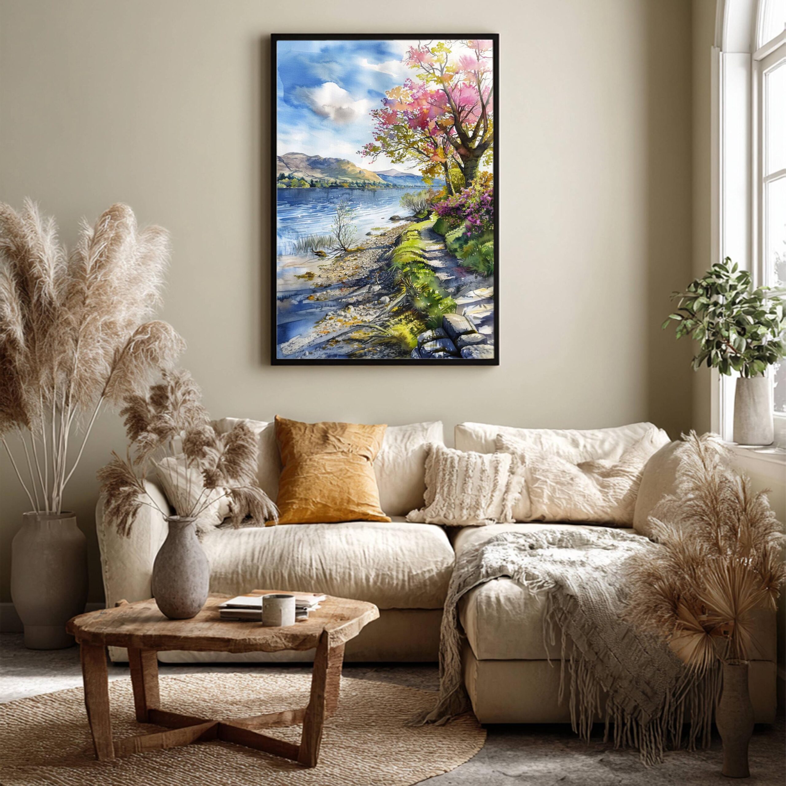 Derwentwater Lake District England UK Watercolor Print: Europe Travel Art Poster - Image 9