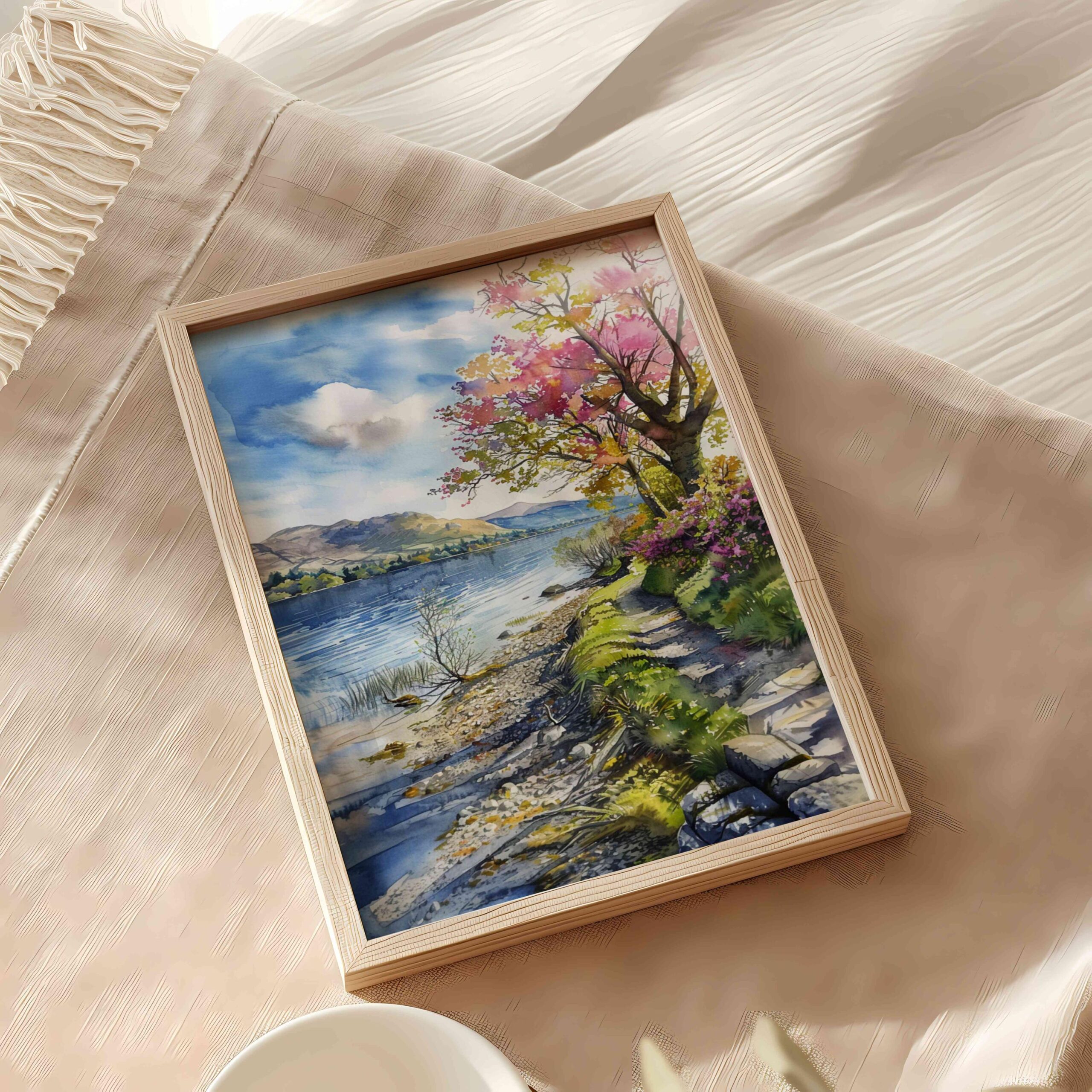Derwentwater Lake District England UK Watercolor Print: Europe Travel Art Poster - Image 5