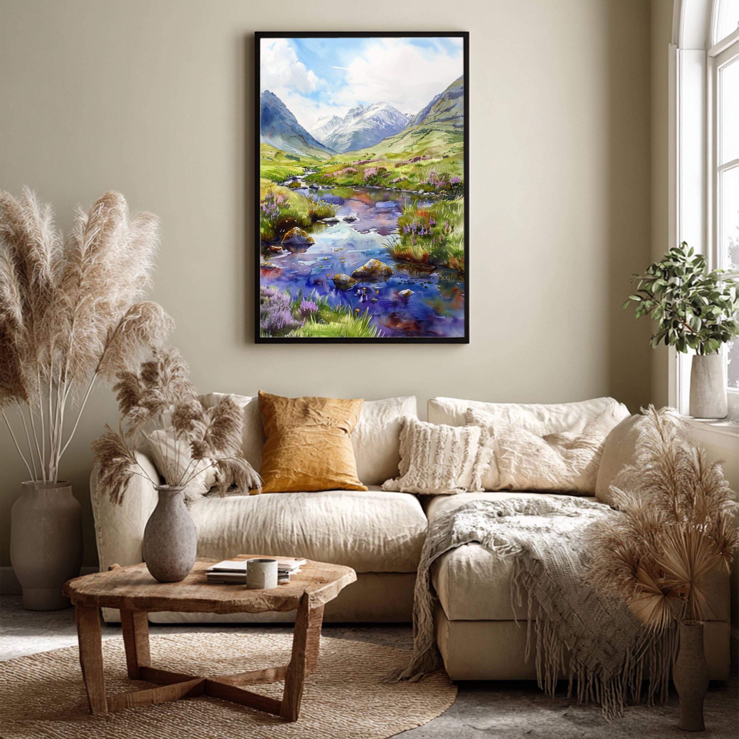 Glen Coe Scotland UK Watercolor Print: Europe Travel Art Poster - Image 9