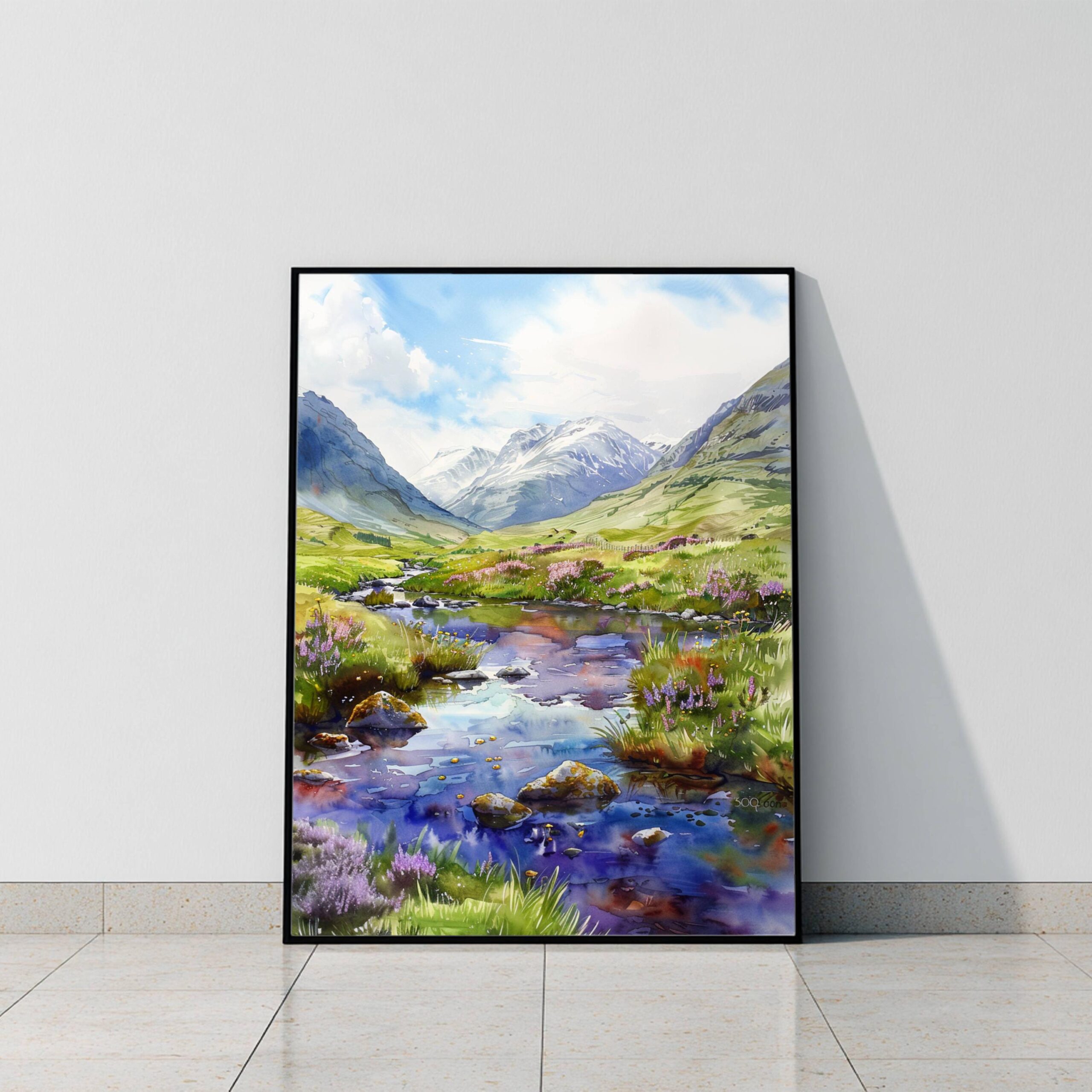 Glen Coe Scotland UK Watercolor Print: Europe Travel Art Poster - Image 10