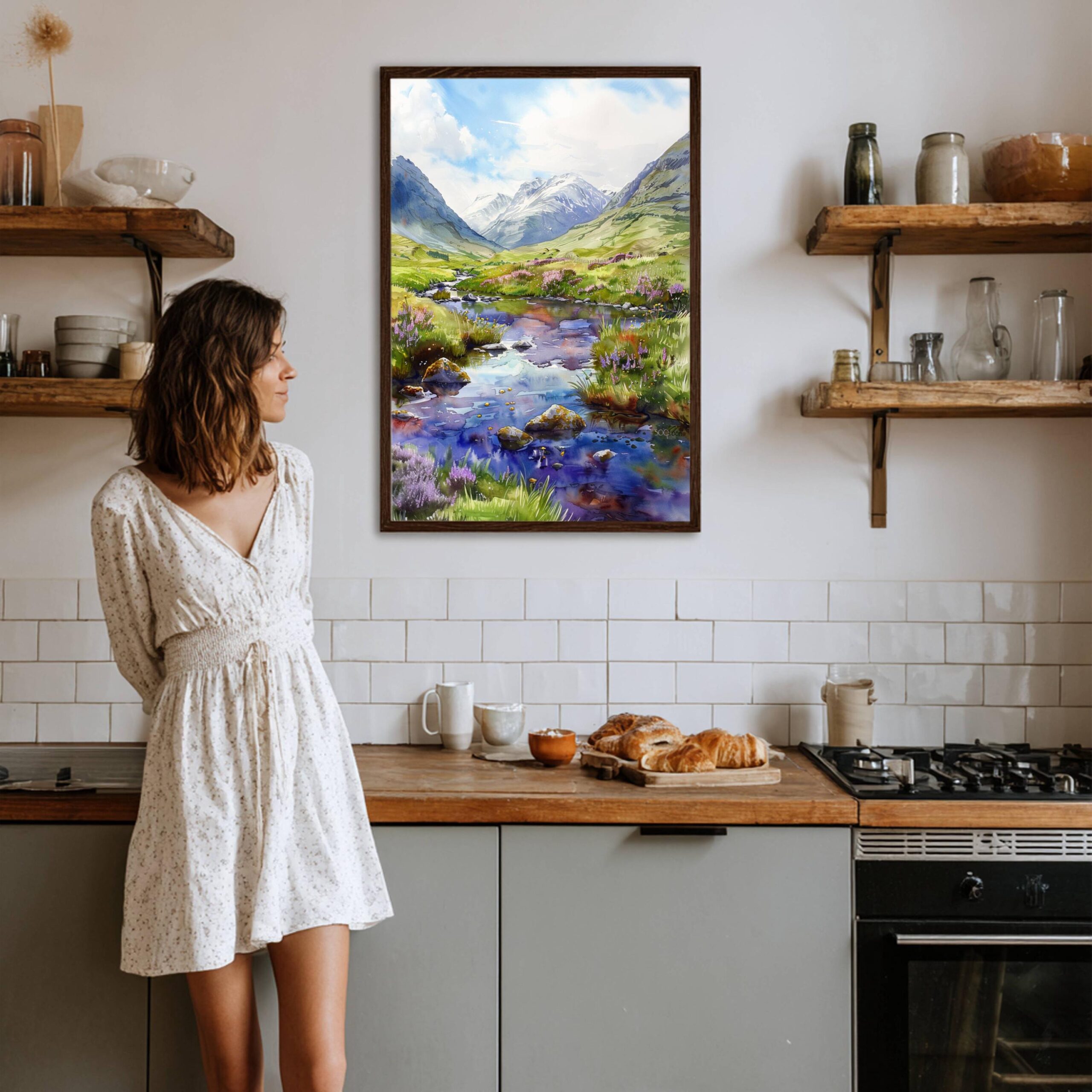 Glen Coe Scotland UK Watercolor Print: Europe Travel Art Poster - Image 7