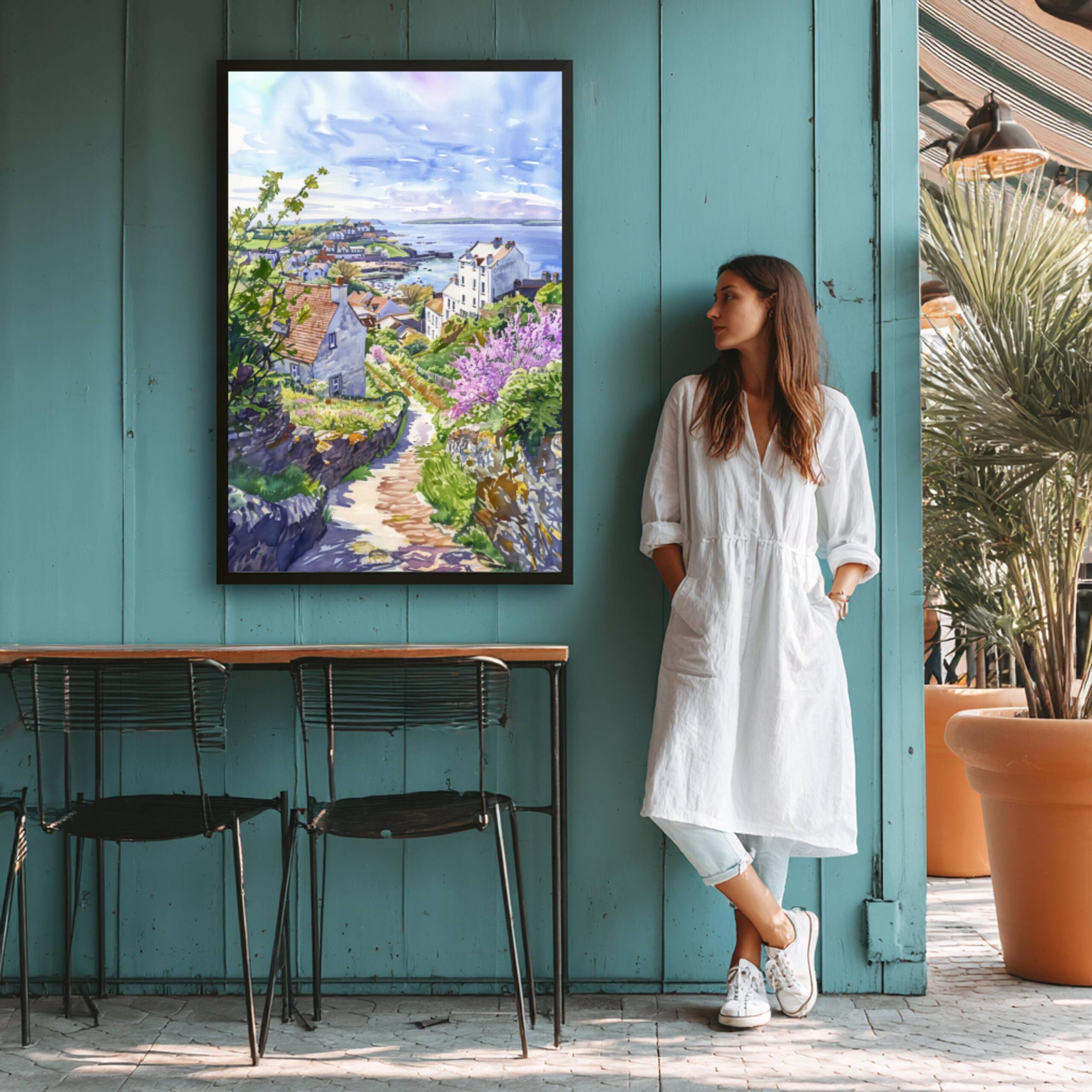 Isle of Jersey Channel Islands Watercolor Print: Europe Travel Art Poster - Image 7