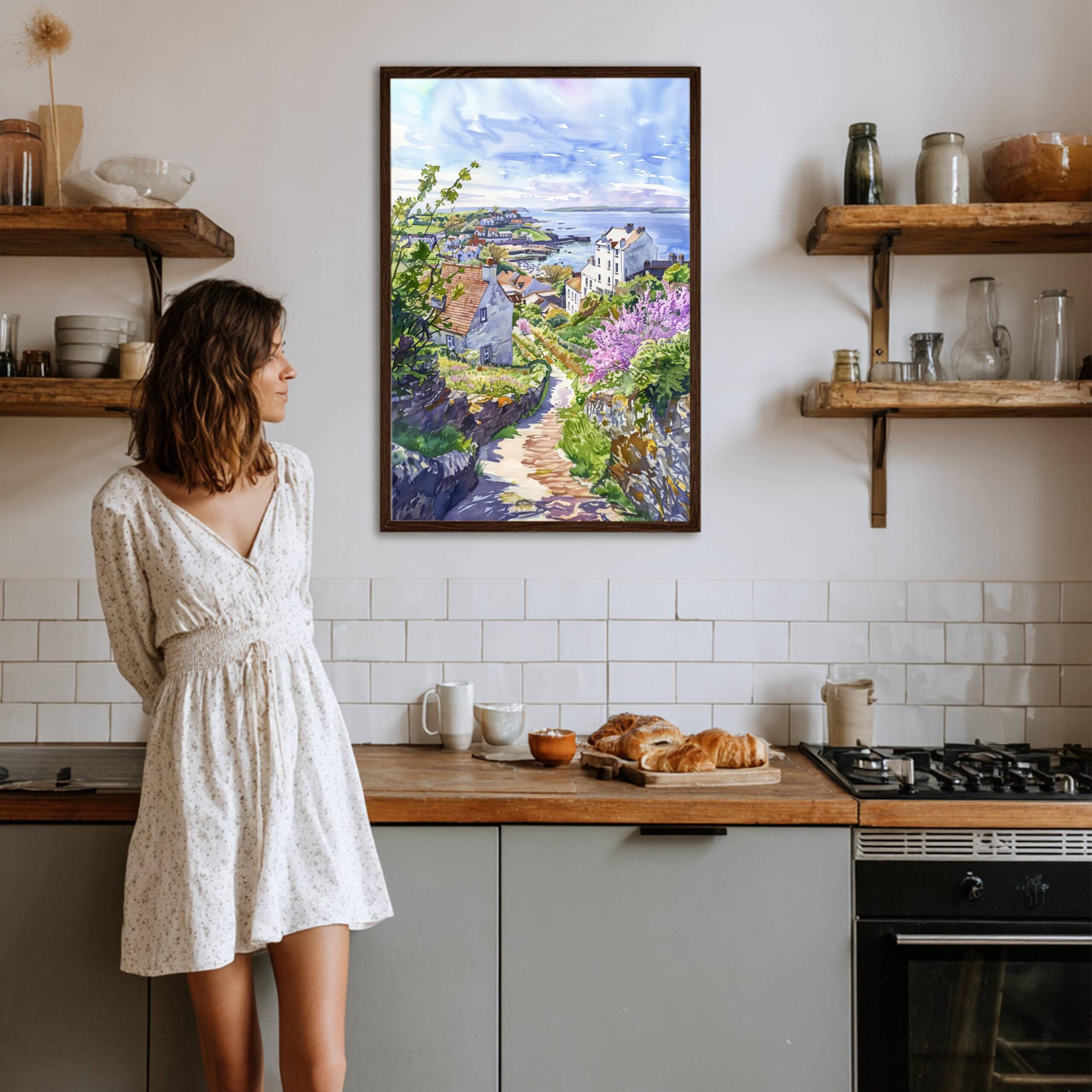 Isle of Jersey Channel Islands Watercolor Print: Europe Travel Art Poster - Image 8