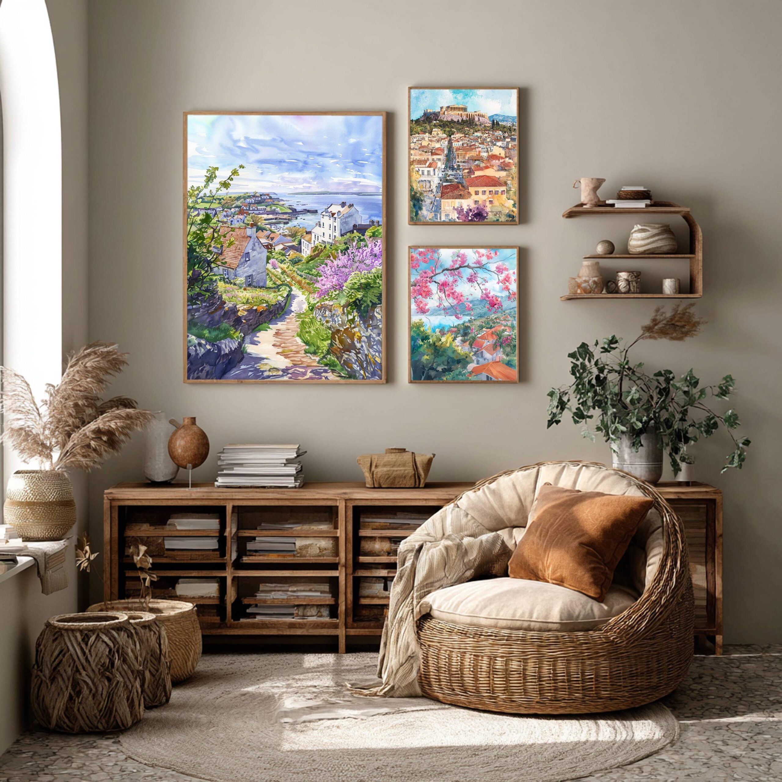 Isle of Jersey Channel Islands Watercolor Print: Europe Travel Art Poster - Image 2