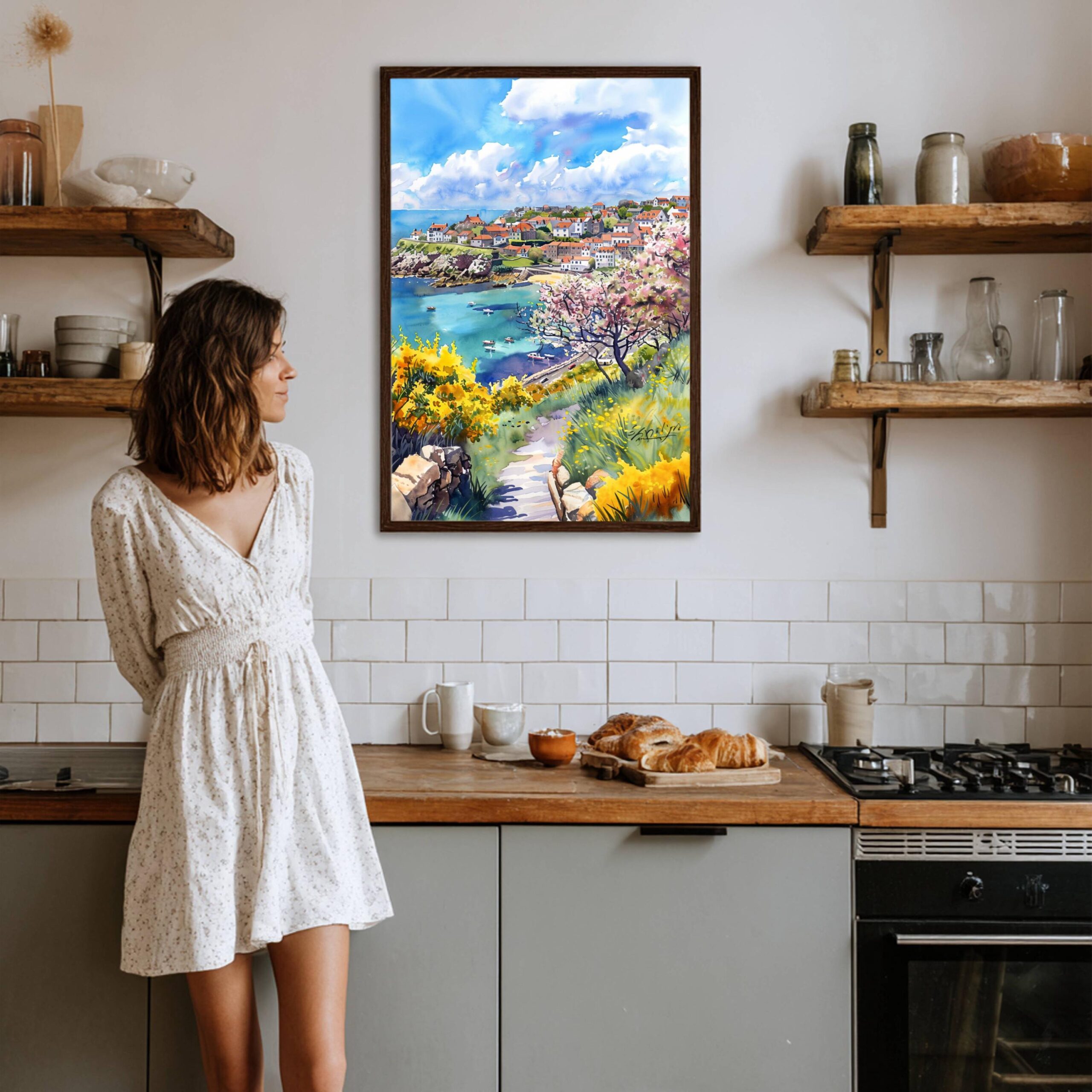 Isle of Guernsey Channel Islands Watercolor Print: Europe Travel Art Poster - Image 8