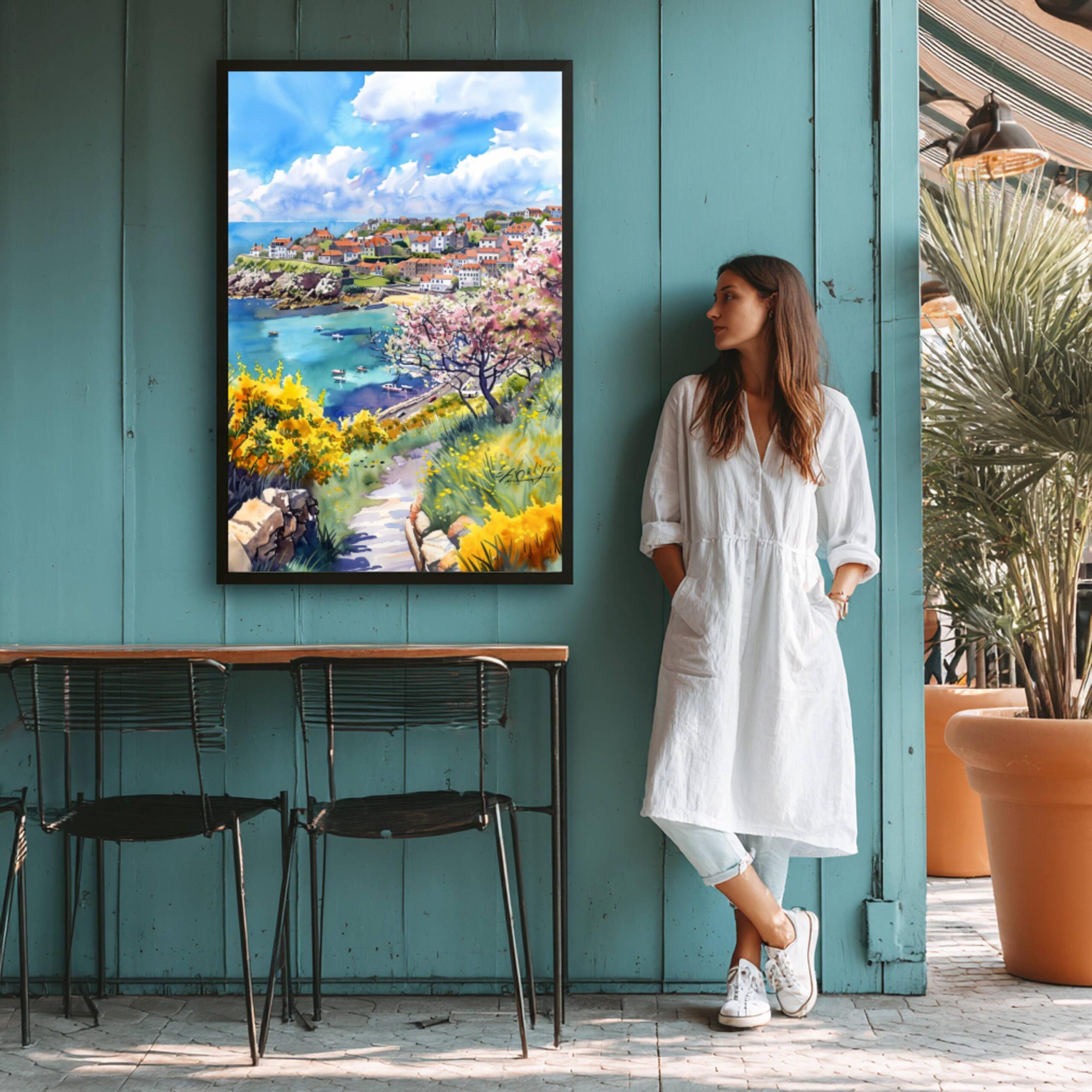 Isle of Guernsey Channel Islands Watercolor Print: Europe Travel Art Poster - Image 7