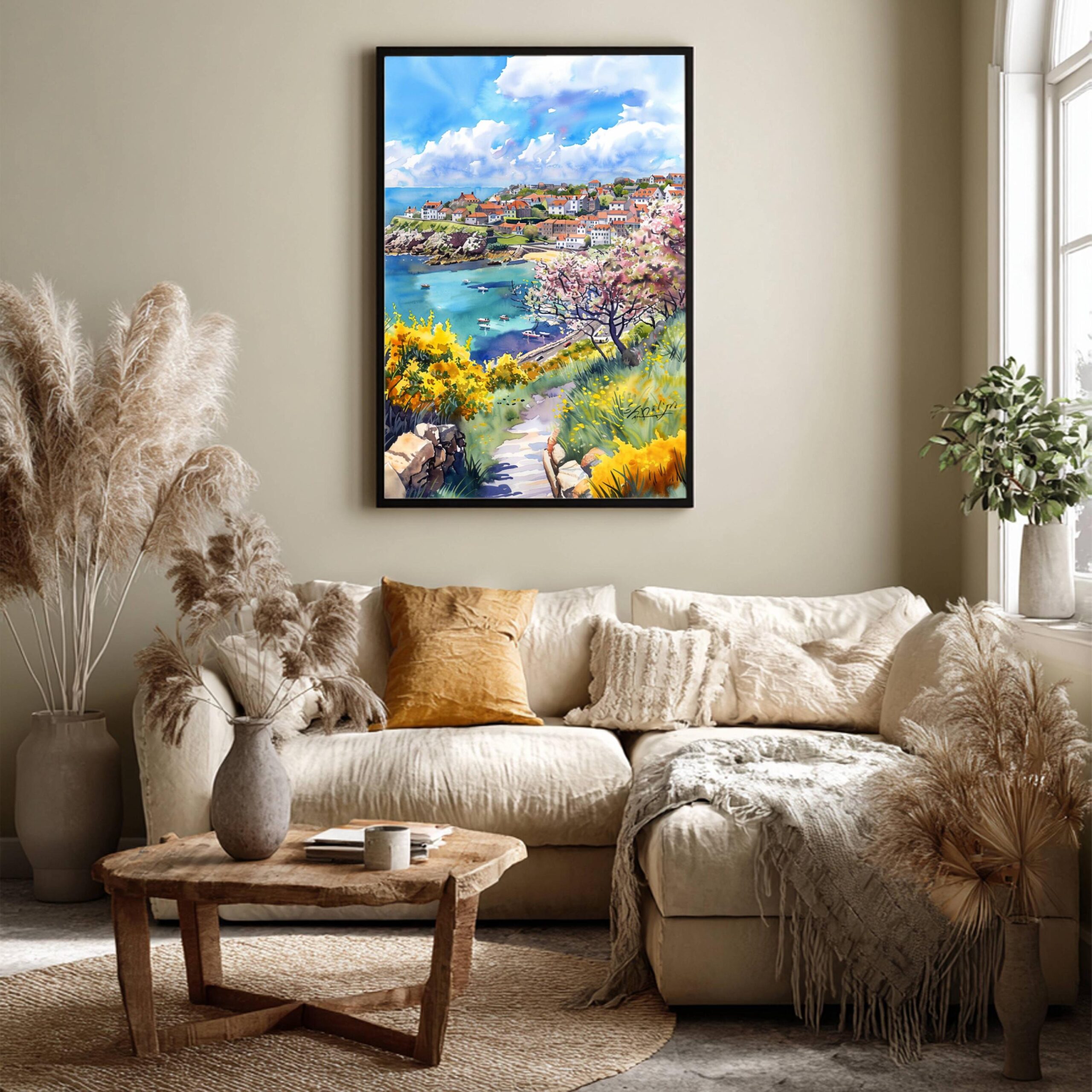 Isle of Guernsey Channel Islands Watercolor Print: Europe Travel Art Poster - Image 9