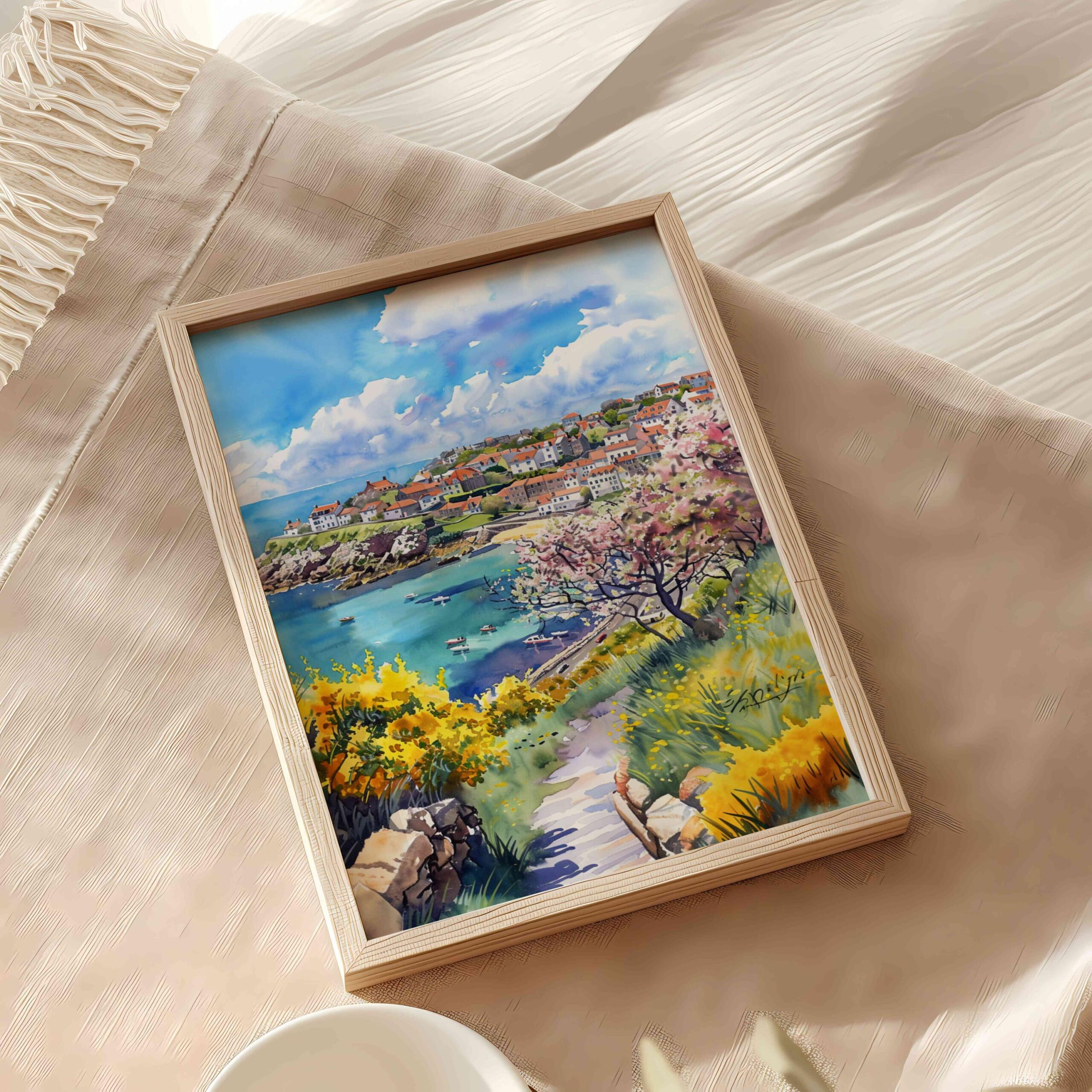 Isle of Guernsey Channel Islands Watercolor Print: Europe Travel Art Poster - Image 5