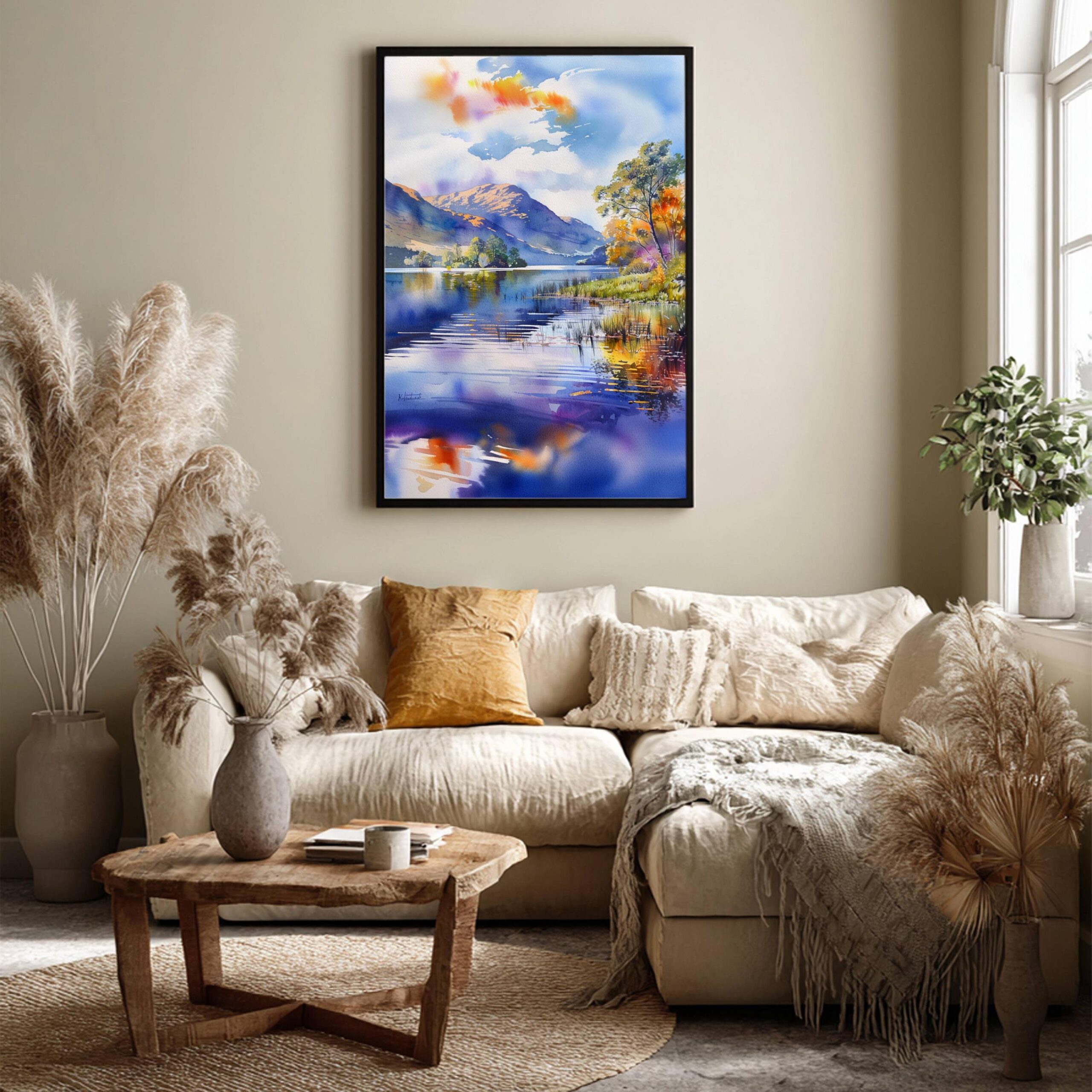Loch Lomond Scotland UK Watercolor Print: Europe Travel Art Poster - Image 6