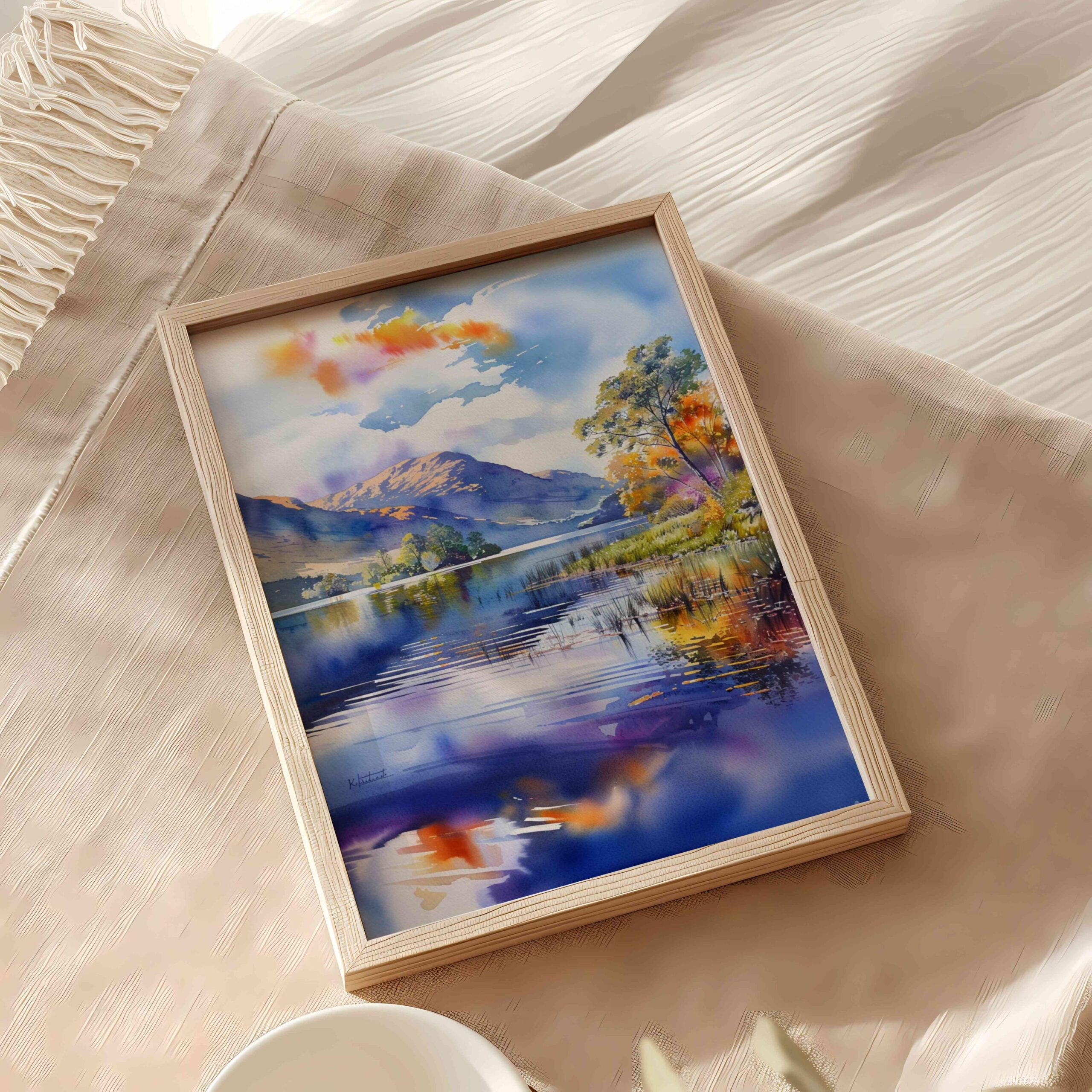 Loch Lomond Scotland UK Watercolor Print: Europe Travel Art Poster - Image 5