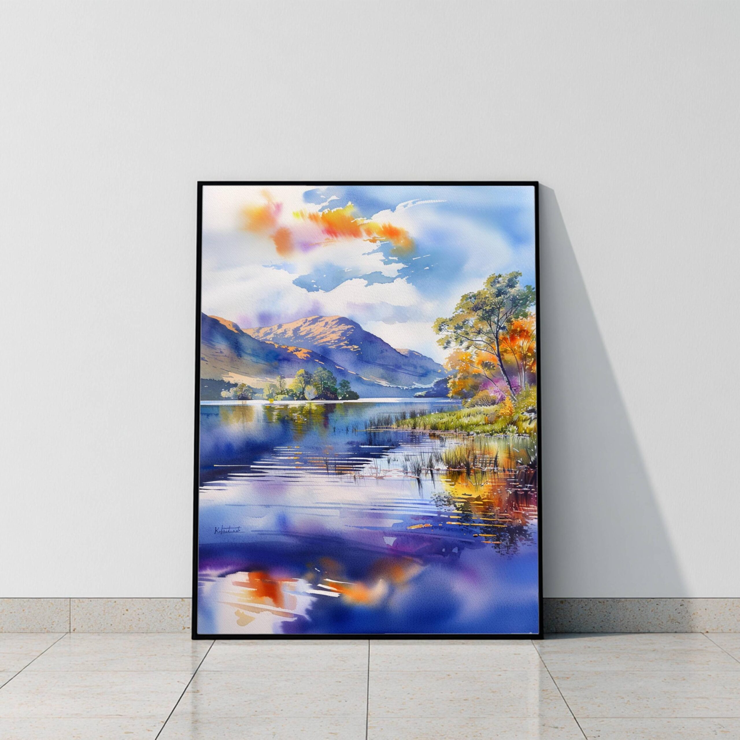 Loch Lomond Scotland UK Watercolor Print: Europe Travel Art Poster - Image 10