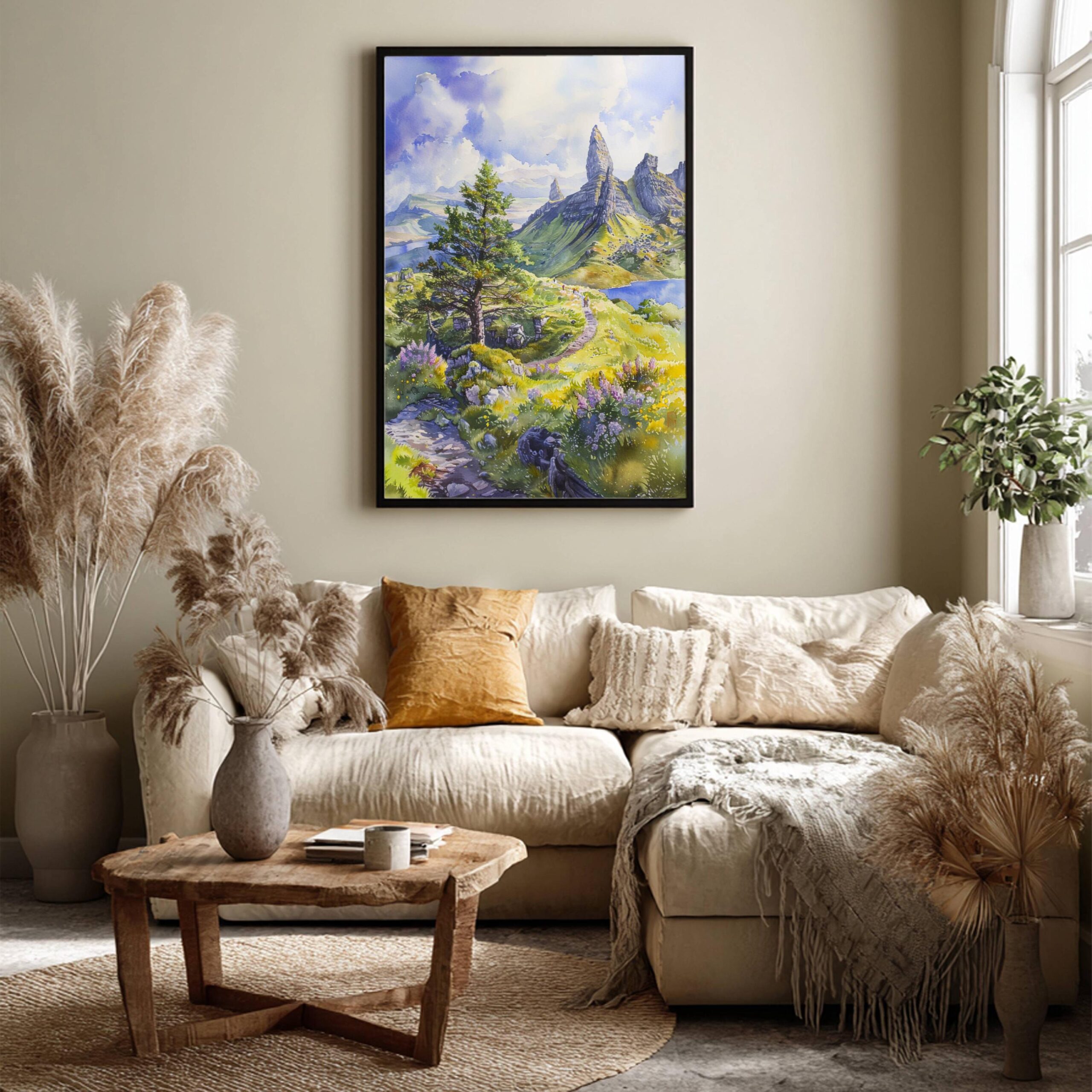 Old Man of Storr Scotland UK Watercolor Print: Europe Travel Art Poster - Image 4