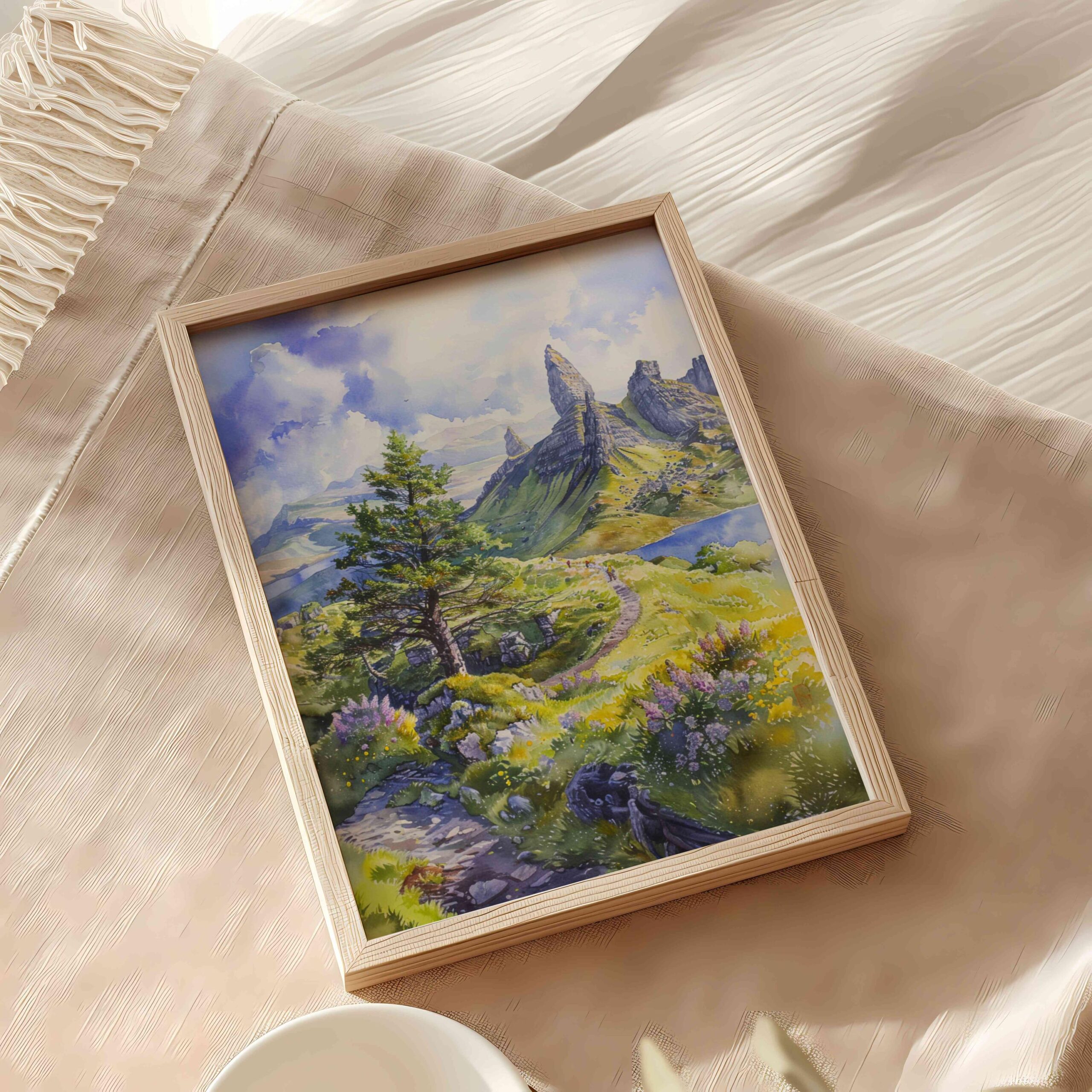 Old Man of Storr Scotland UK Watercolor Print: Europe Travel Art Poster - Image 5