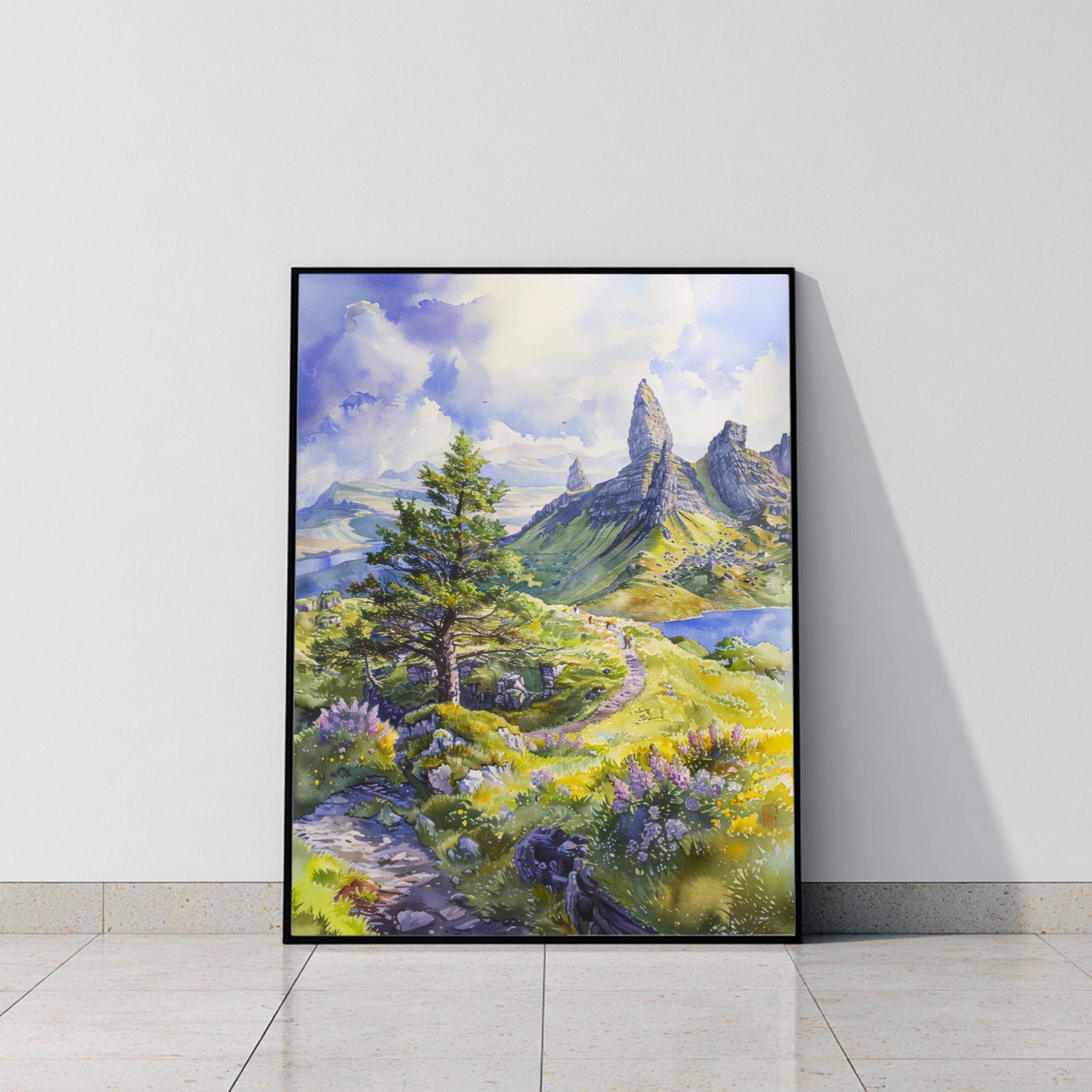 Old Man of Storr Scotland UK Watercolor Print: Europe Travel Art Poster - Image 10