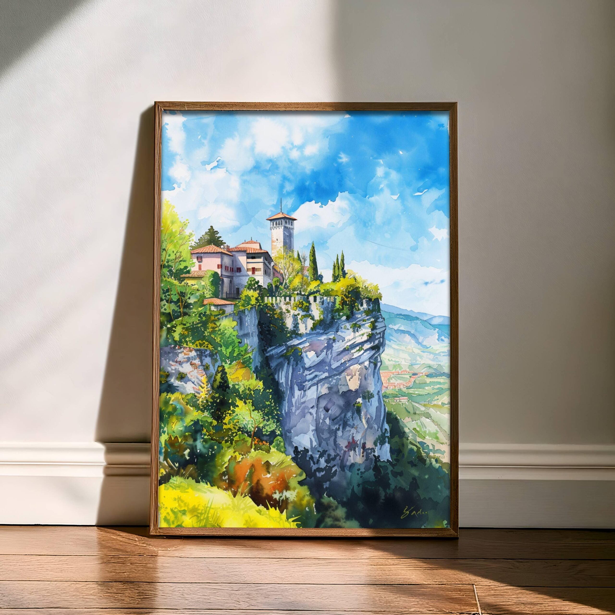San Marino Europe Watercolor Print: Travel Art Poster - Image 6