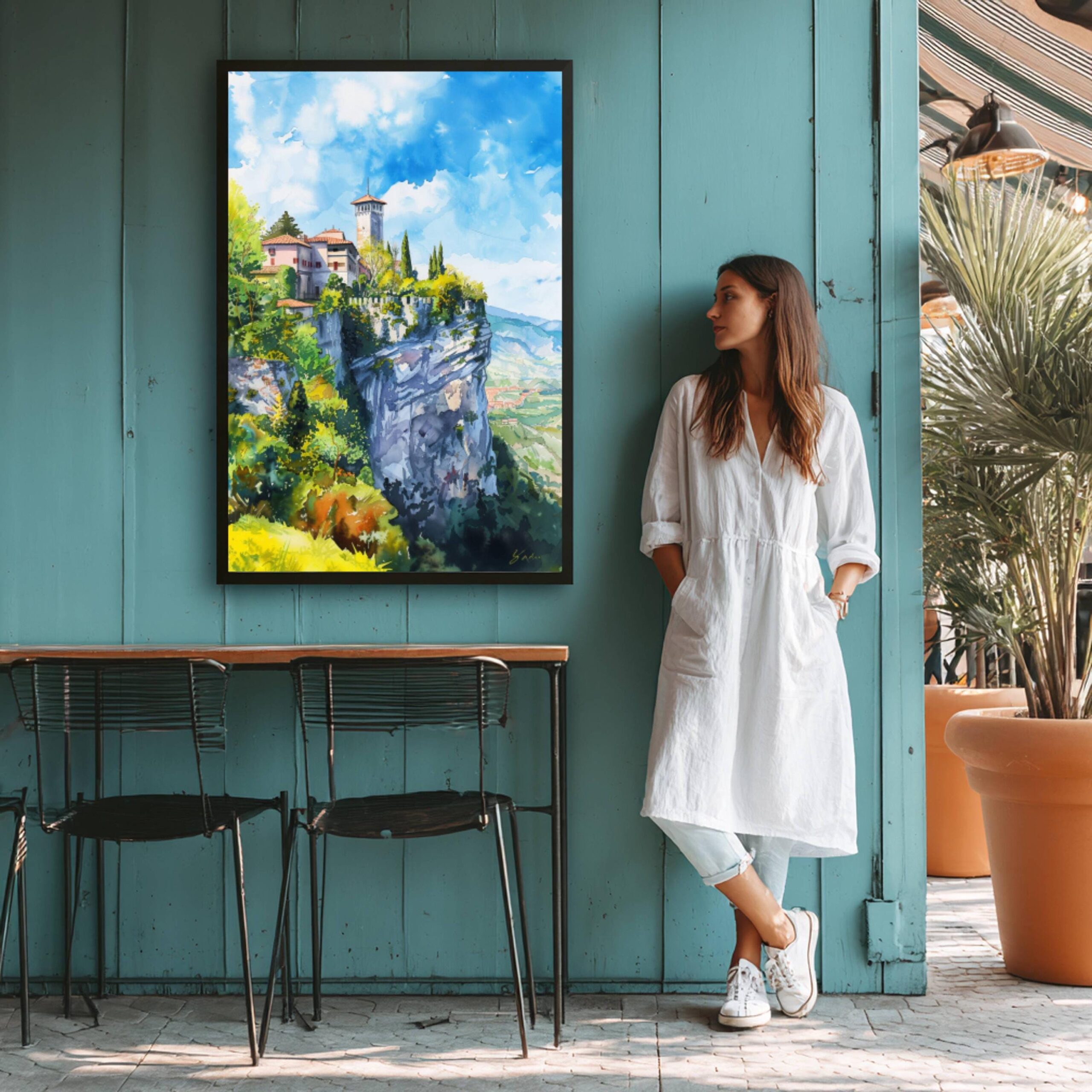 San Marino Europe Watercolor Print: Travel Art Poster - Image 9
