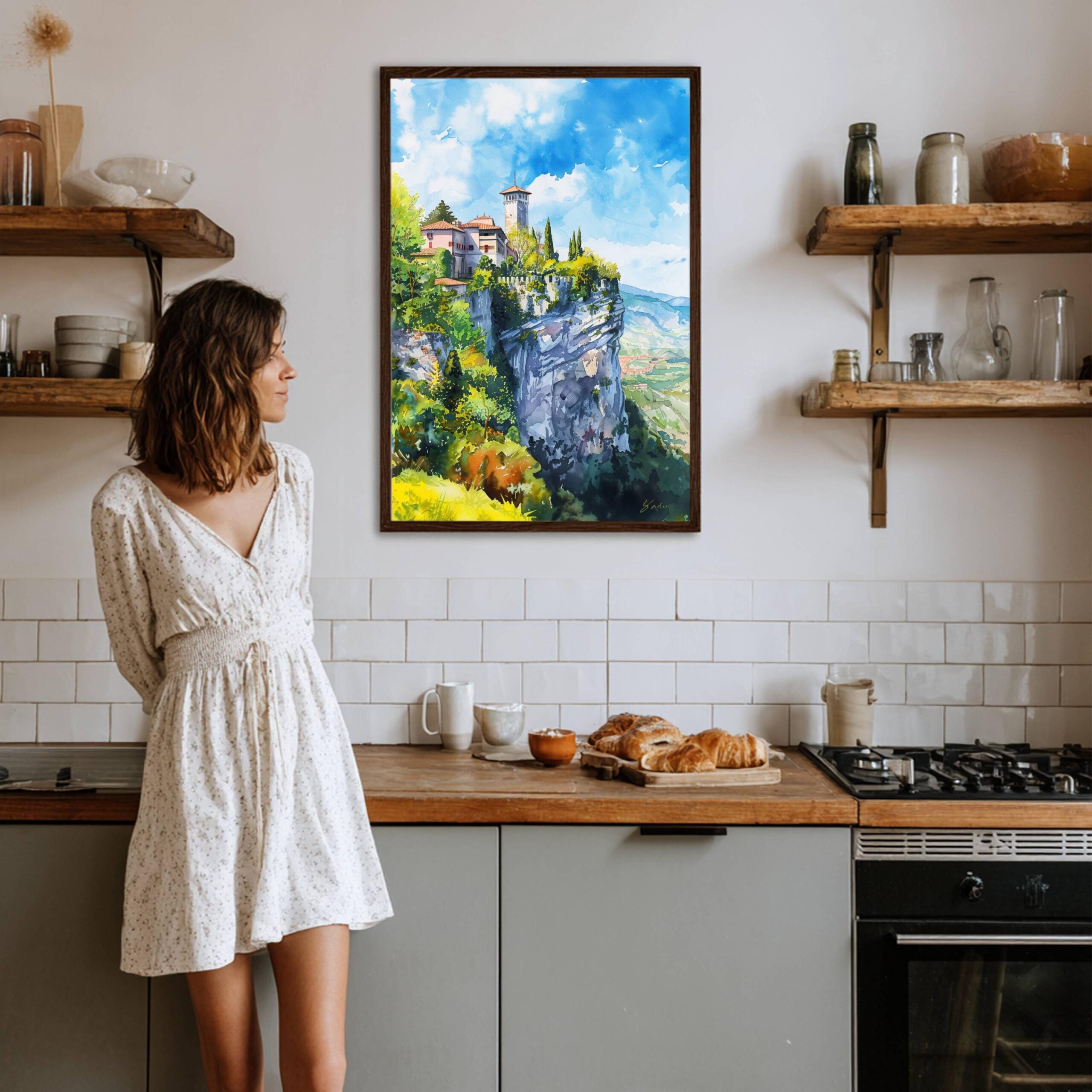 San Marino Europe Watercolor Print: Travel Art Poster - Image 8