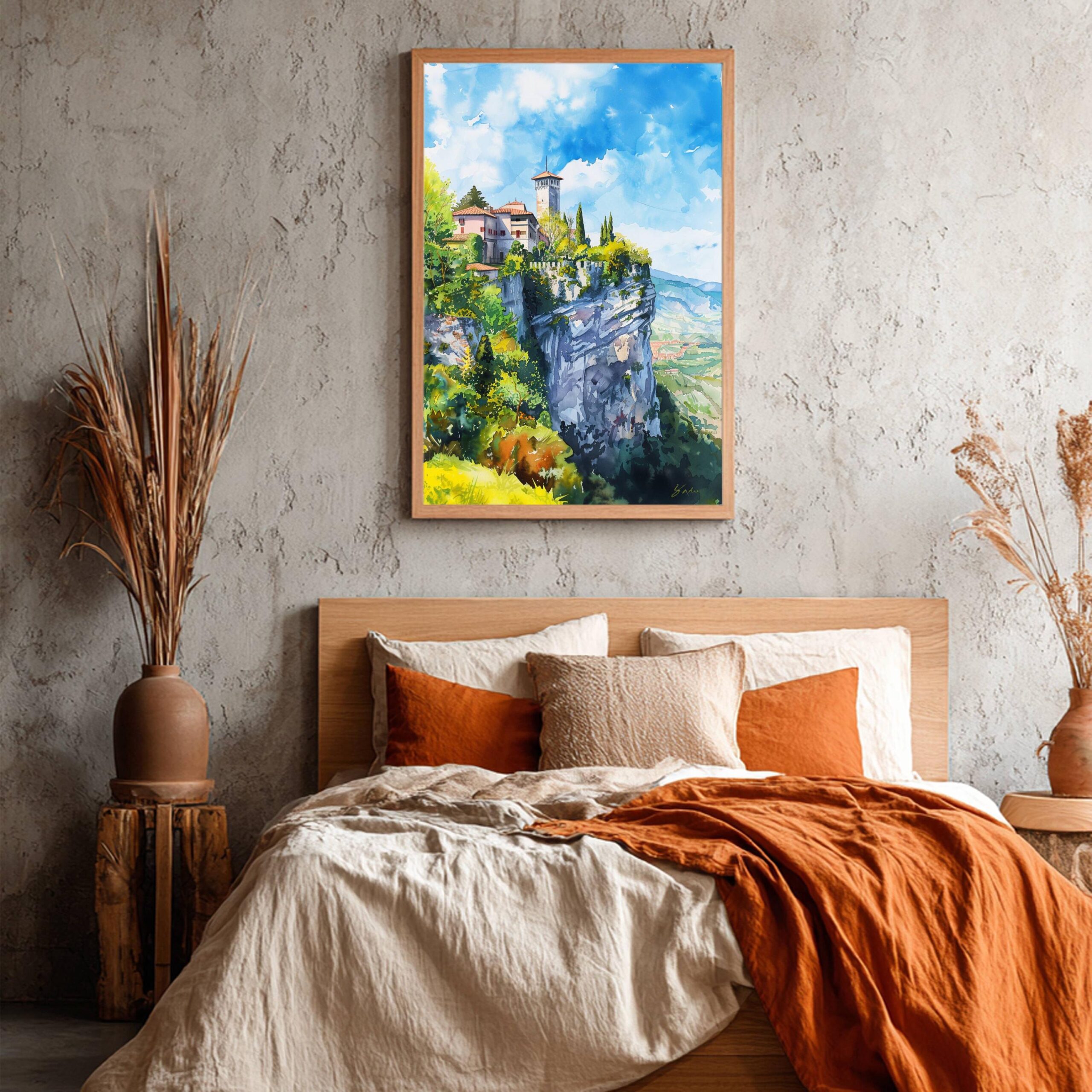 San Marino Europe Watercolor Print: Travel Art Poster - Image 4