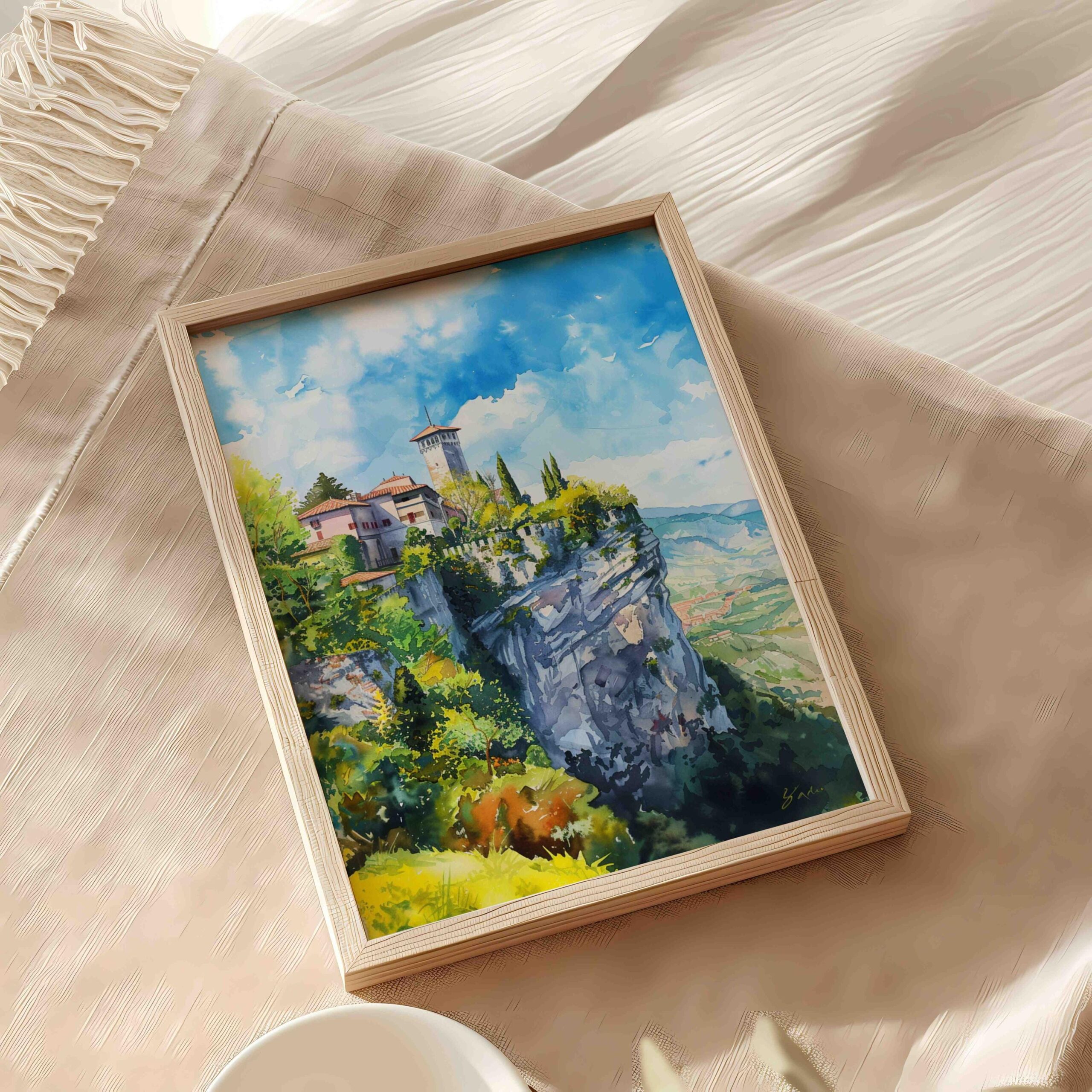 San Marino Europe Watercolor Print: Travel Art Poster - Image 5