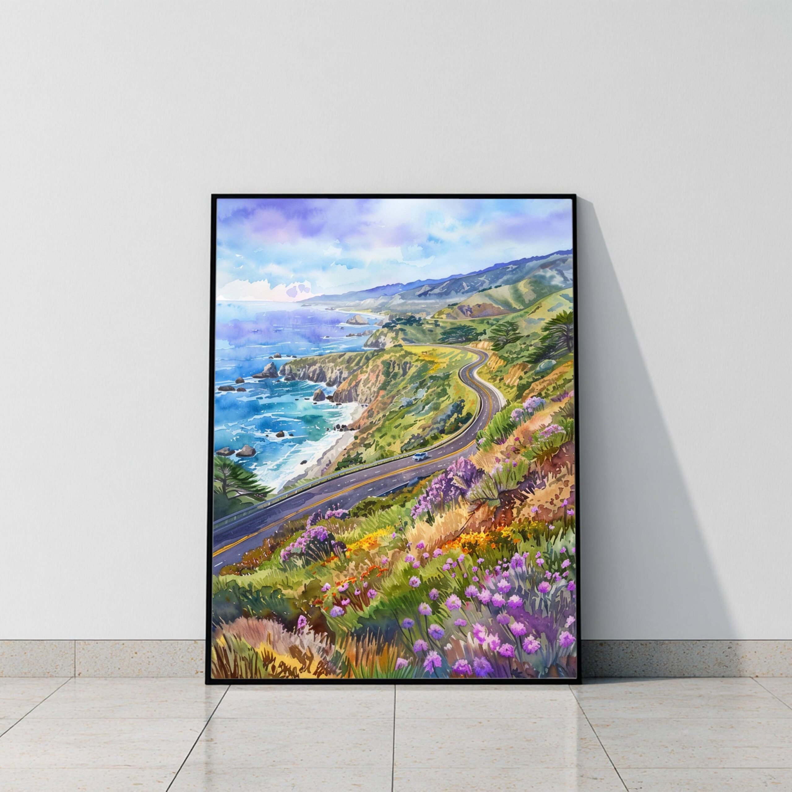 Big Sur California USA Watercolor Print: American Travel Poster - Image 10