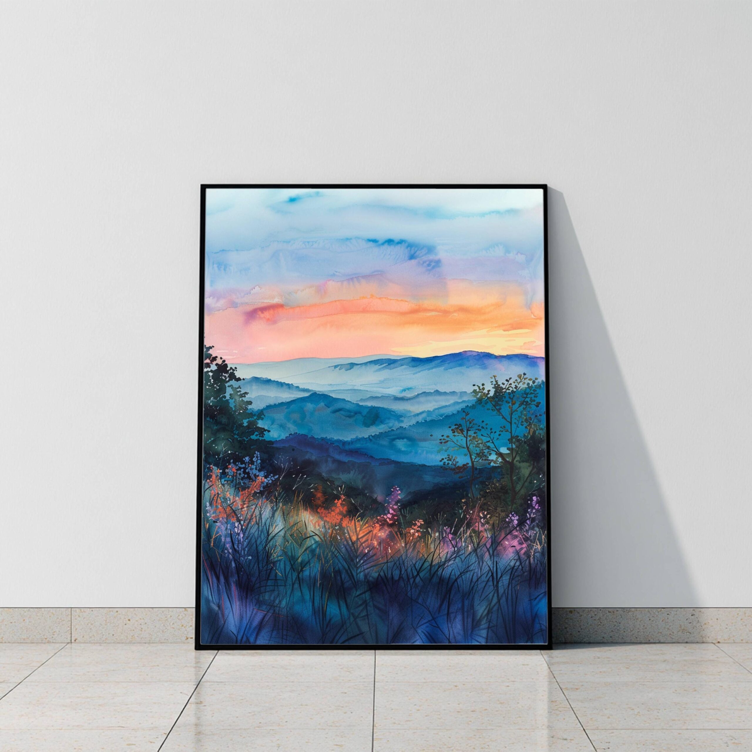 Blue Ridge Mountains National Park USA Watercolor Print: American Travel Poster - Image 10