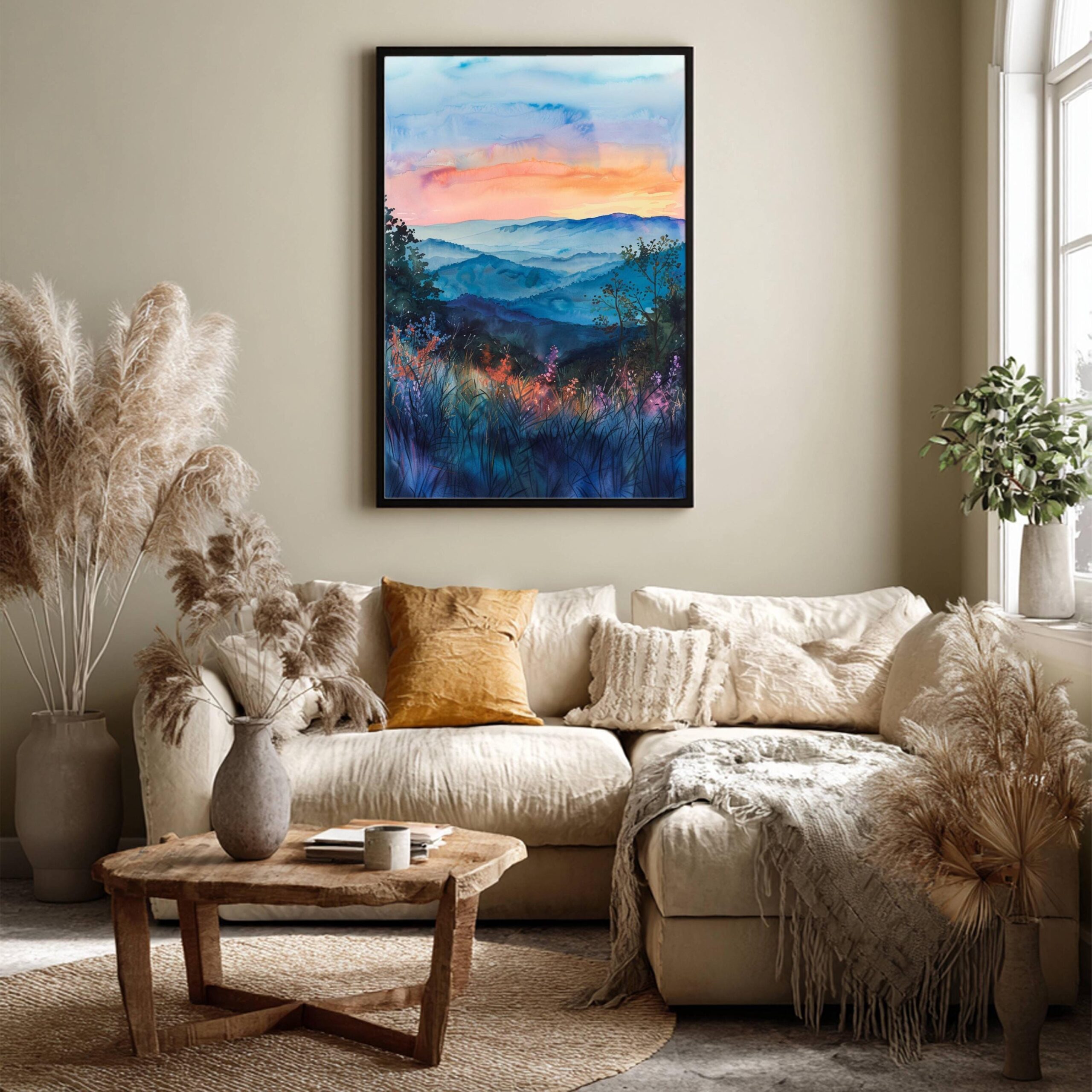 Blue Ridge Mountains National Park USA Watercolor Print: American Travel Poster - Image 3