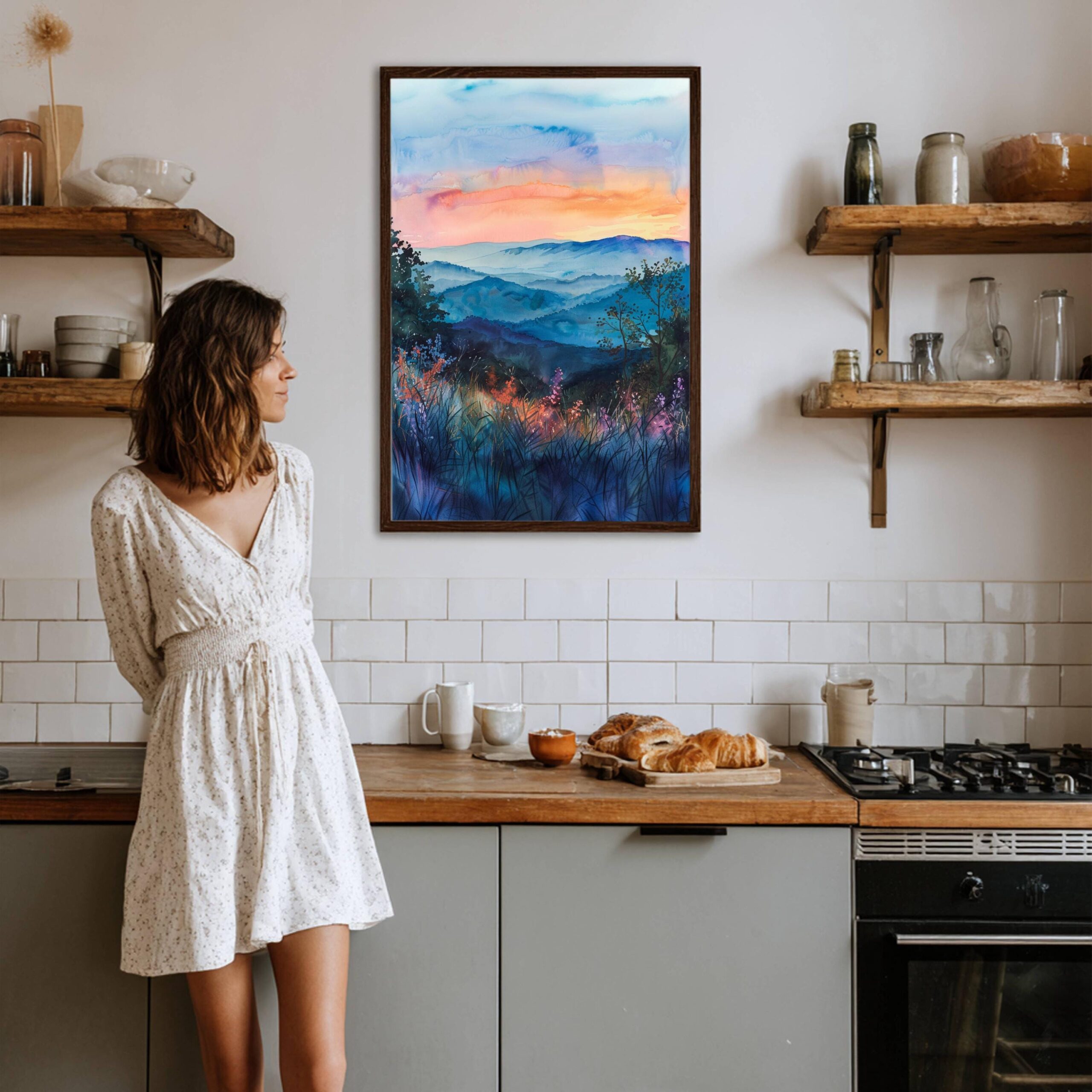 Blue Ridge Mountains National Park USA Watercolor Print: American Travel Poster - Image 8