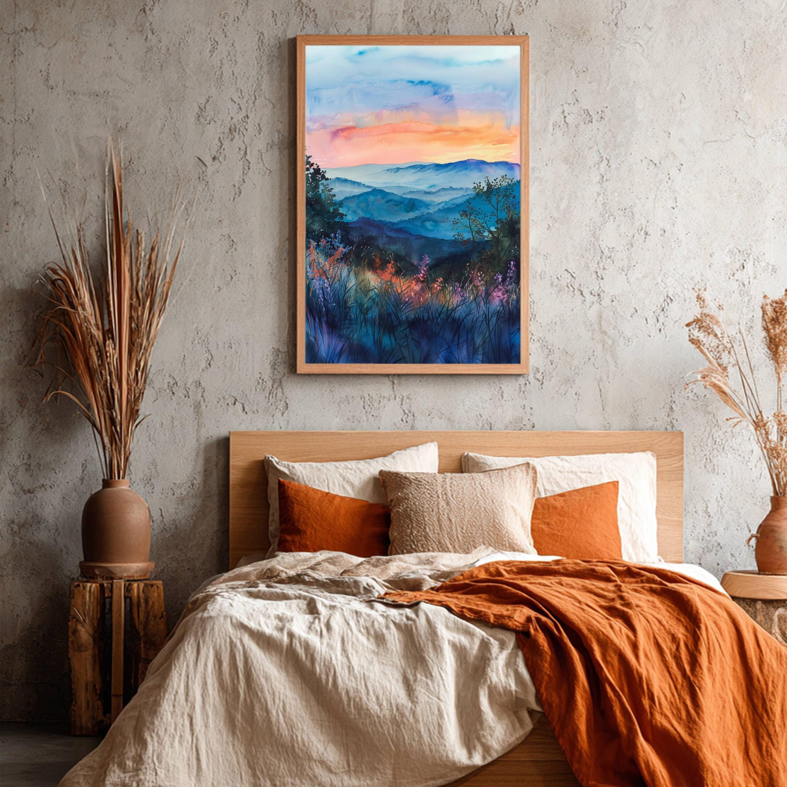 Blue Ridge Mountains National Park USA Watercolor Print: American Travel Poster - Image 6