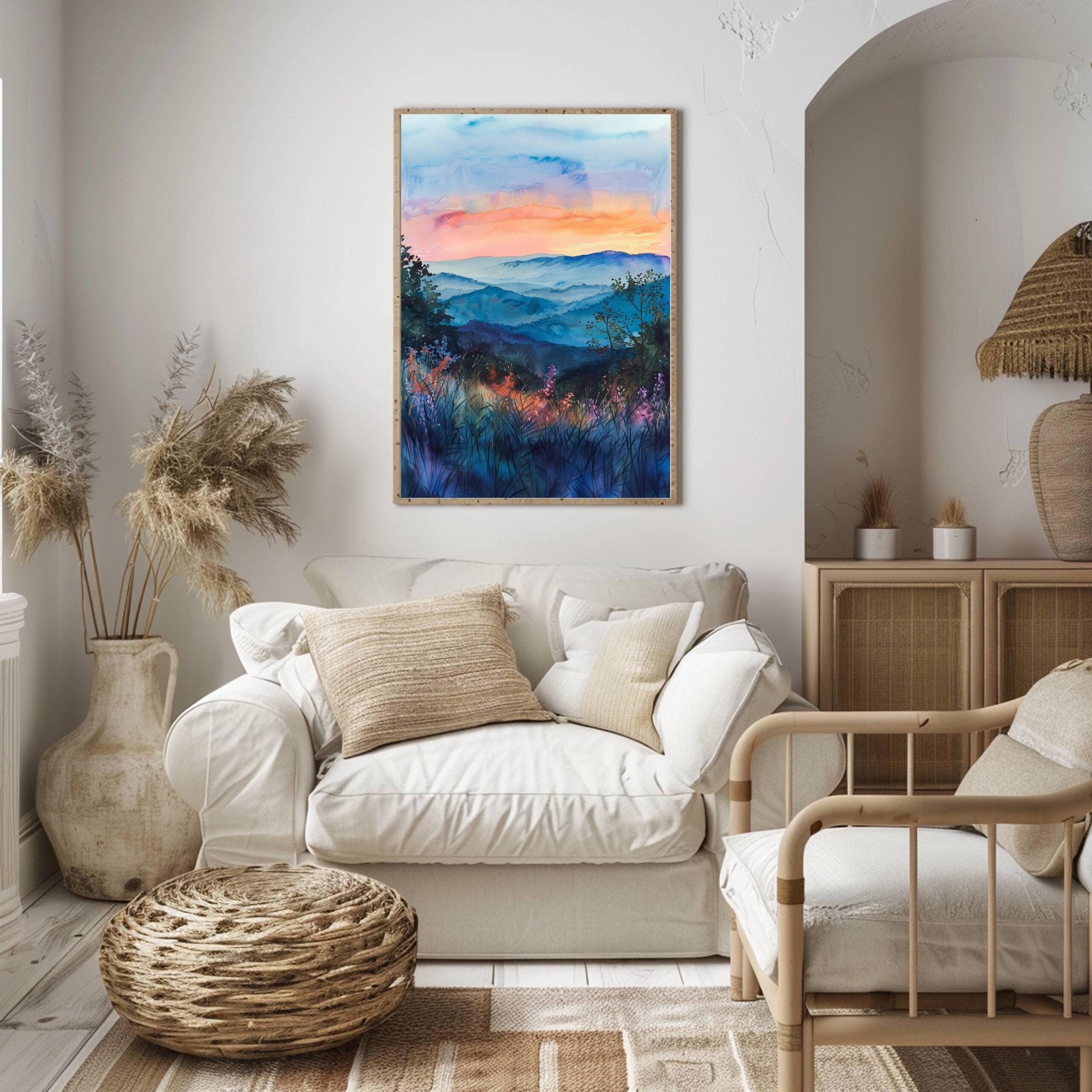 Blue Ridge Mountains National Park USA Watercolor Print: American Travel Poster - Image 4