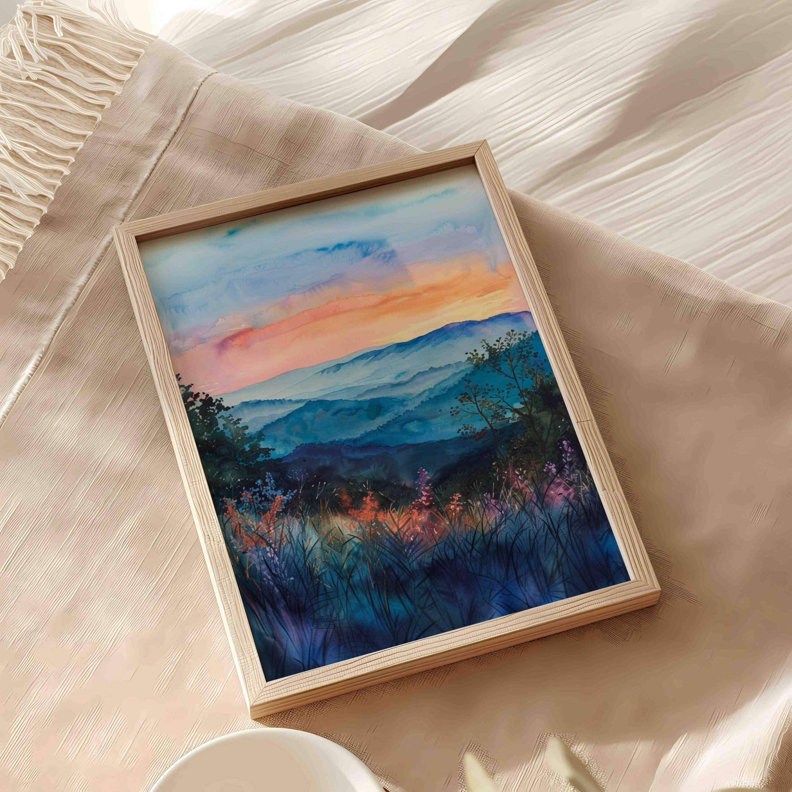 Blue Ridge Mountains National Park USA Watercolor Print: American Travel Poster - Image 5