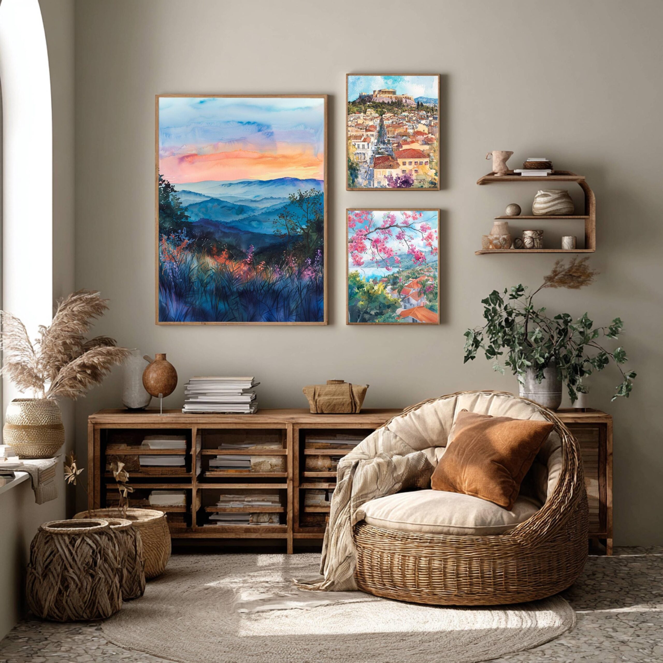 Blue Ridge Mountains National Park USA Watercolor Print: American Travel Poster - Image 2