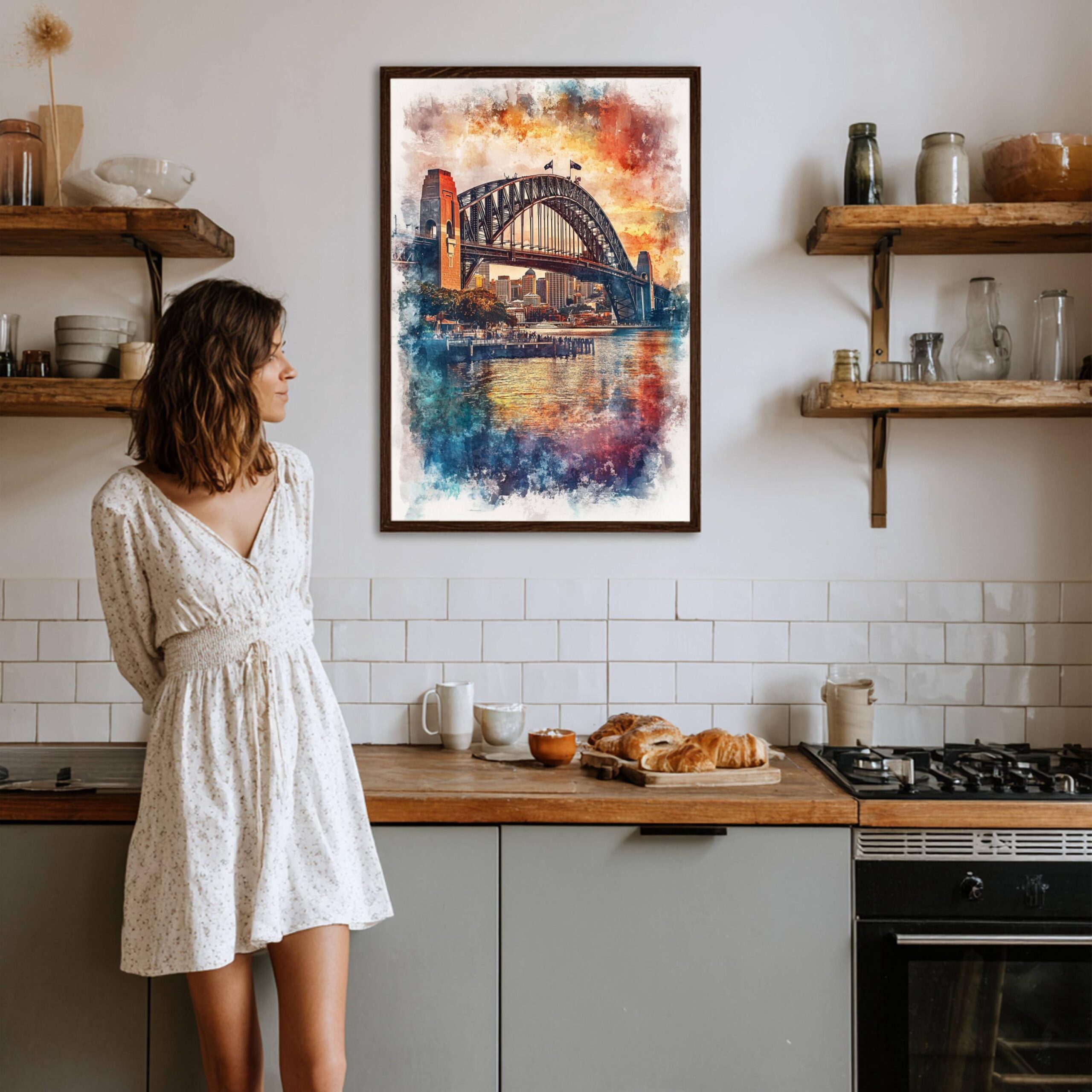 Harbour Bridge Sydney Australia Watercolor Print: Travel Art Poster - Image 7
