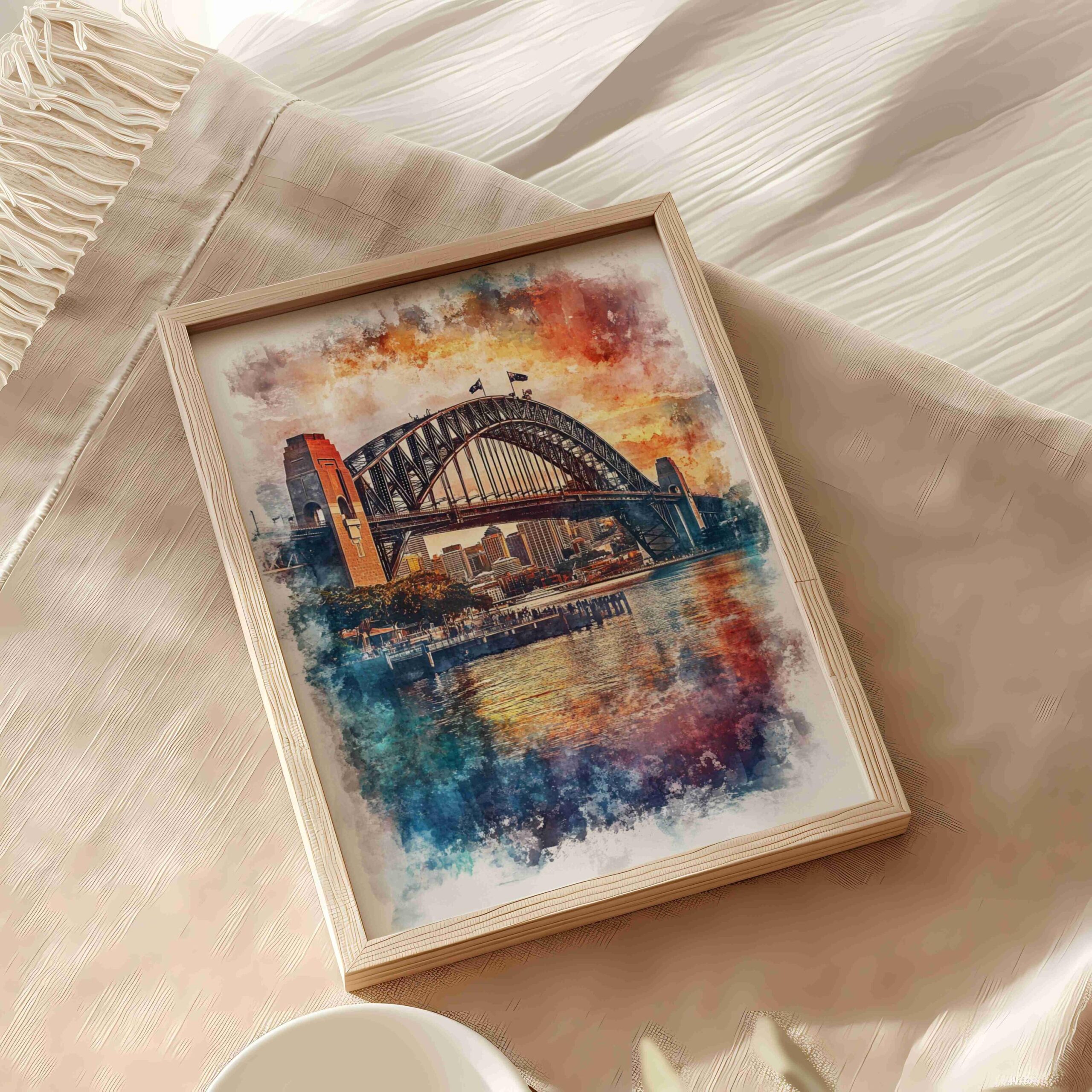 Harbour Bridge Sydney Australia Watercolor Print: Travel Art Poster - Image 5