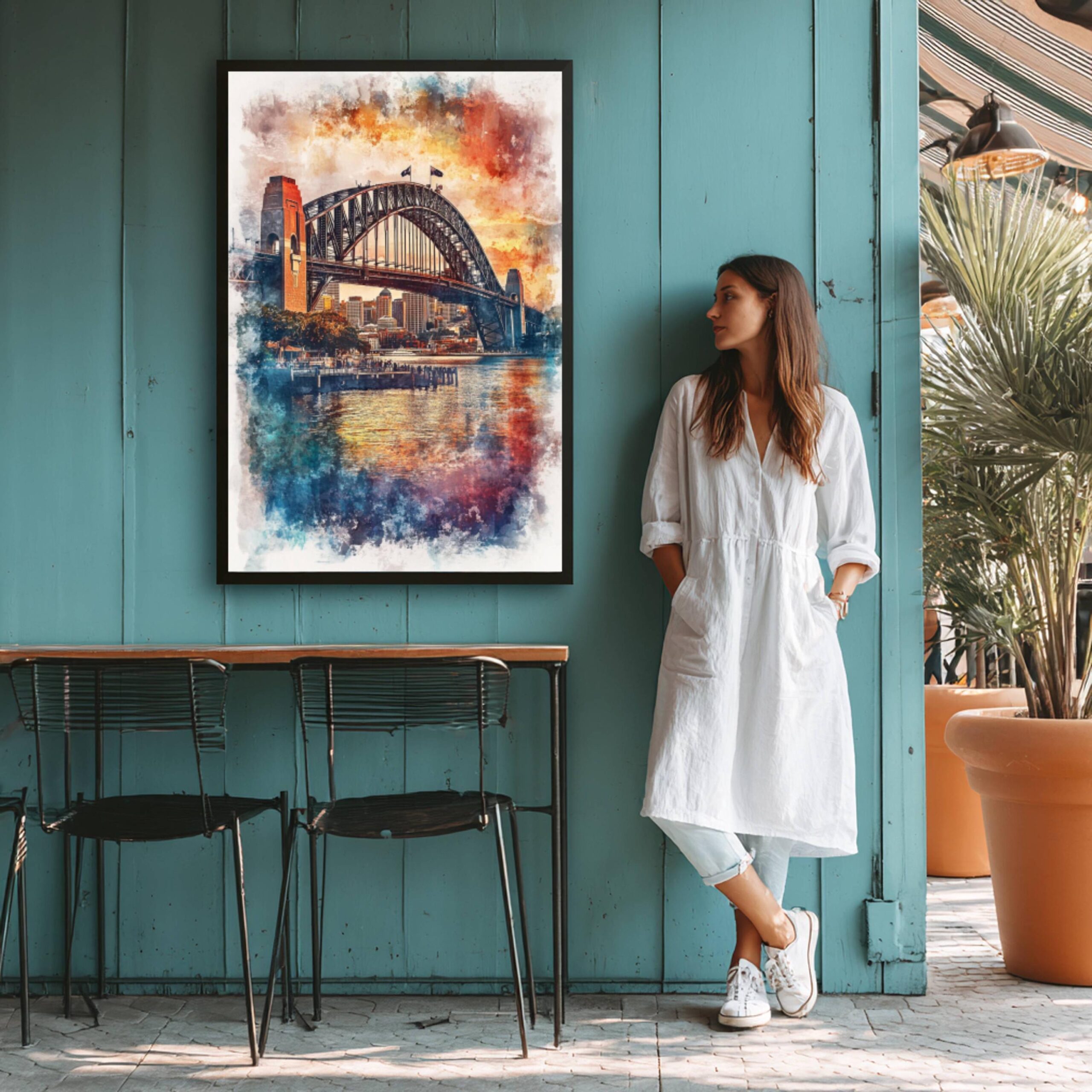 Harbour Bridge Sydney Australia Watercolor Print: Travel Art Poster - Image 8