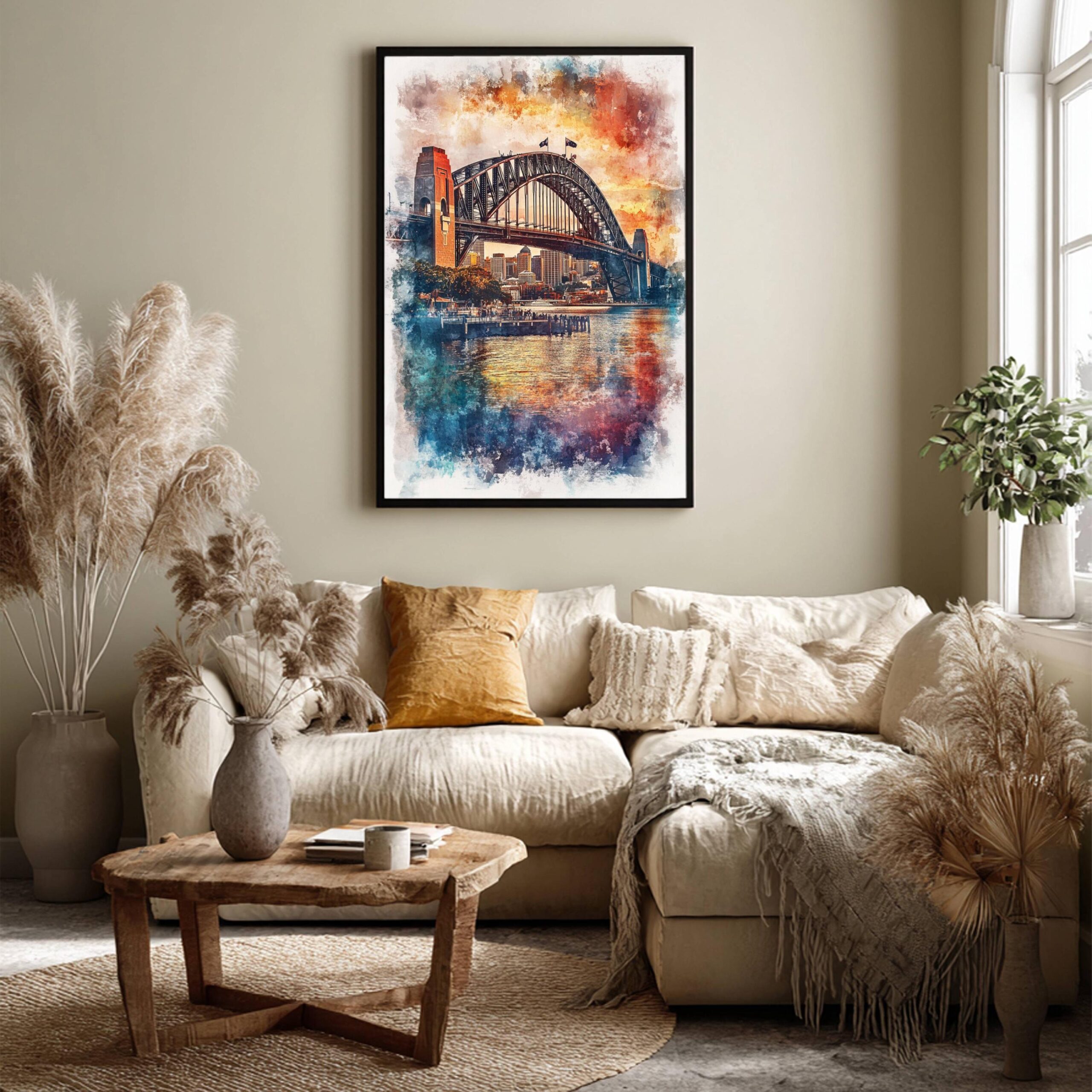 Harbour Bridge Sydney Australia Watercolor Print: Travel Art Poster - Image 4