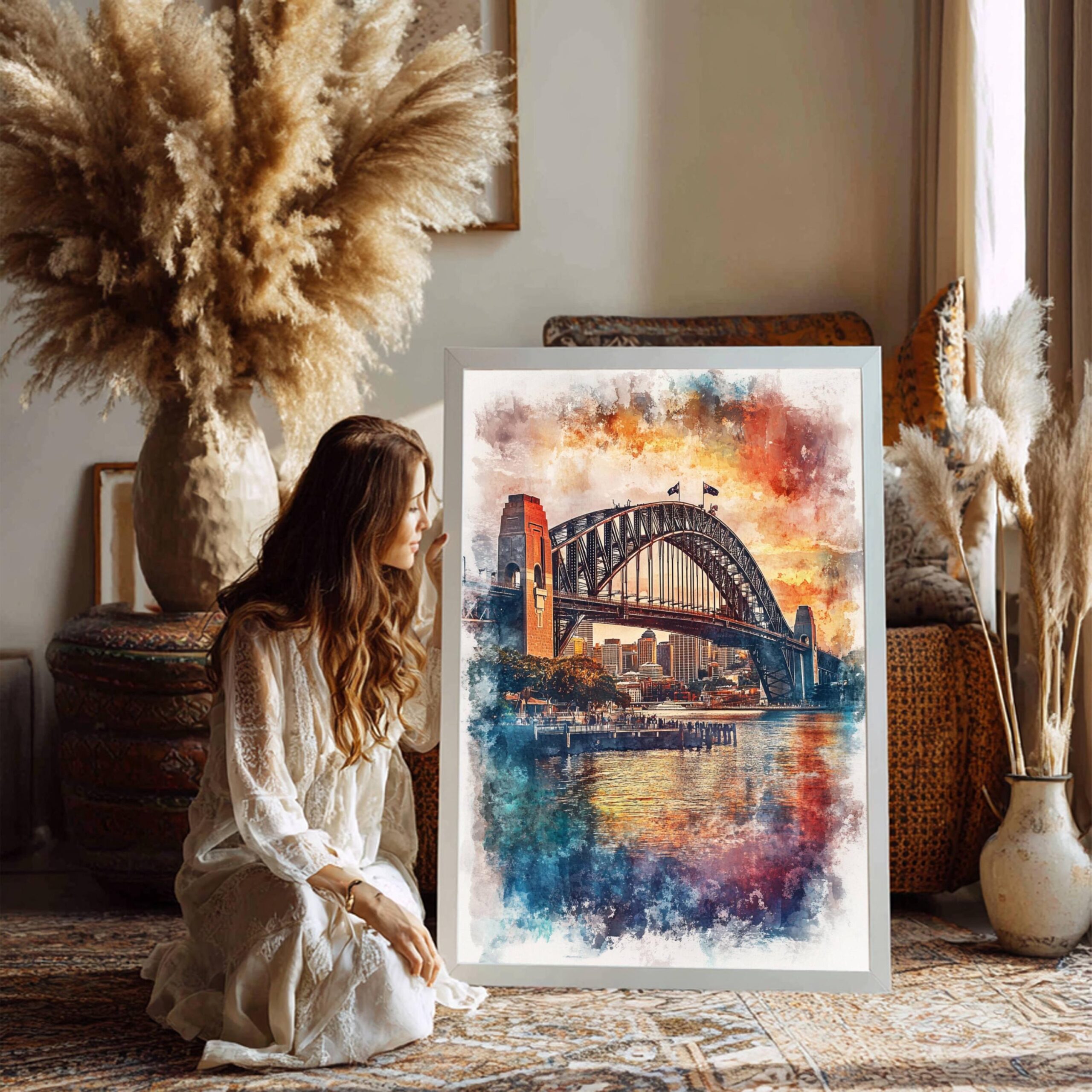 Harbour Bridge Sydney Australia Watercolor Print: Travel Art Poster - Image 6
