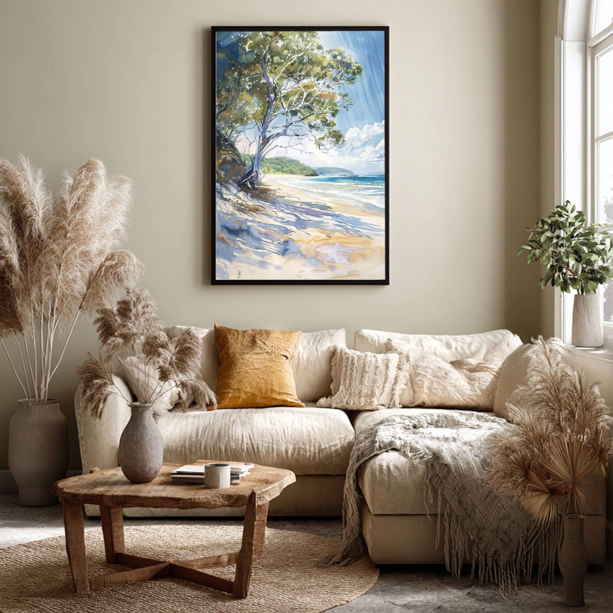 K'Gari Fraser Island Australia Watercolor Print: Travel Art Poster - Image 3