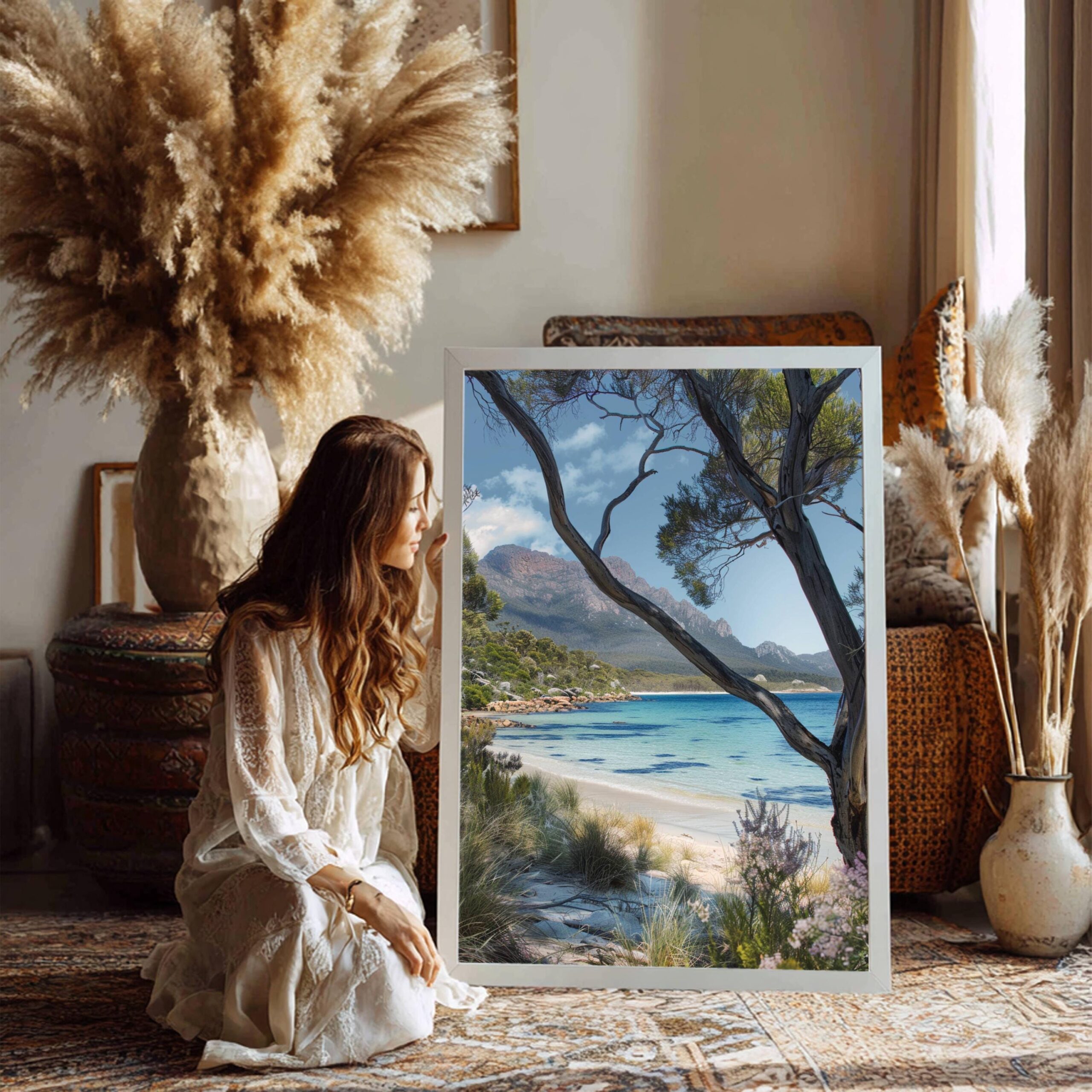 Wineglass Bay Australia Watercolor Print: Travel Art Poster - Image 6