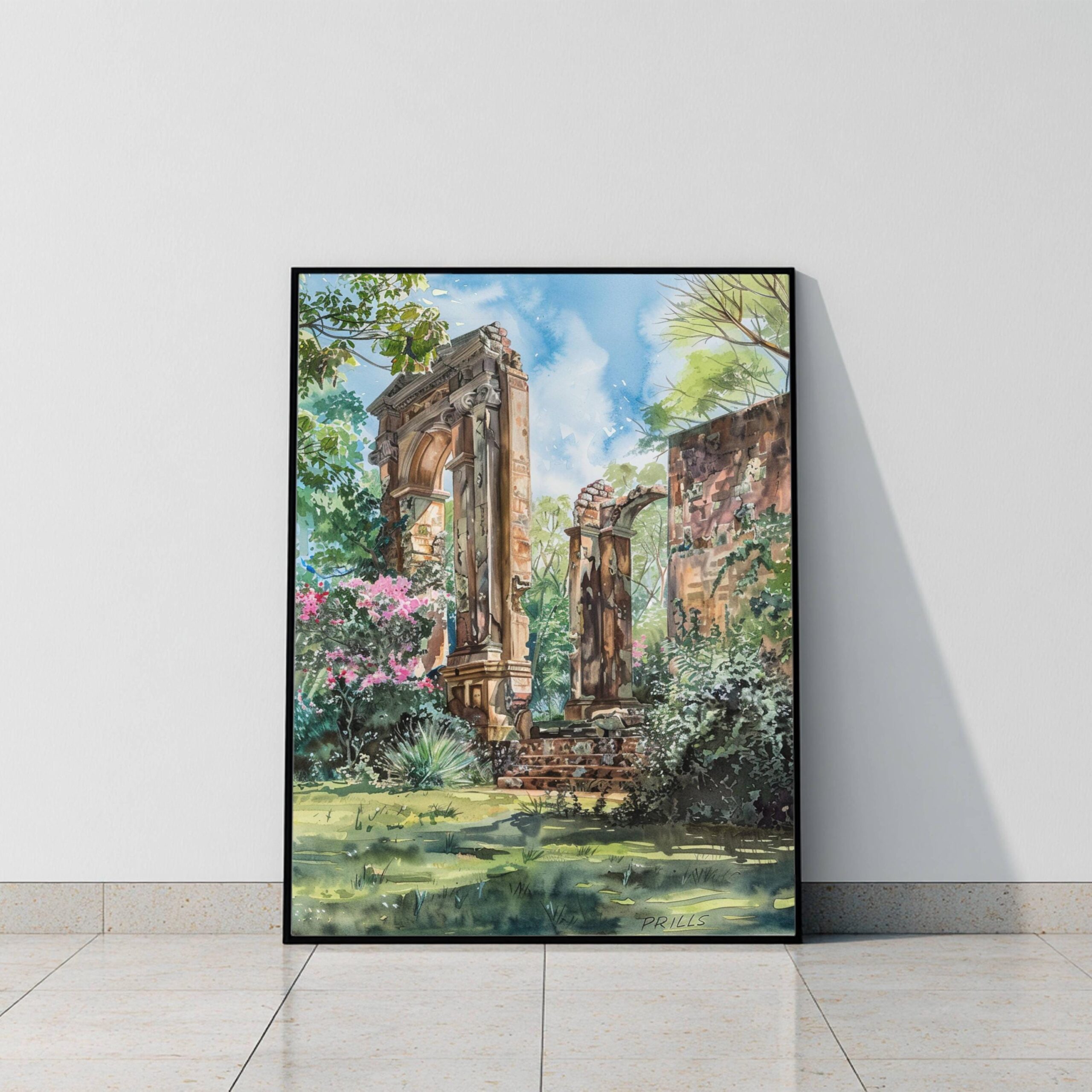 Paronella Park Australia Watercolor Print: Travel Art Poster - Image 9