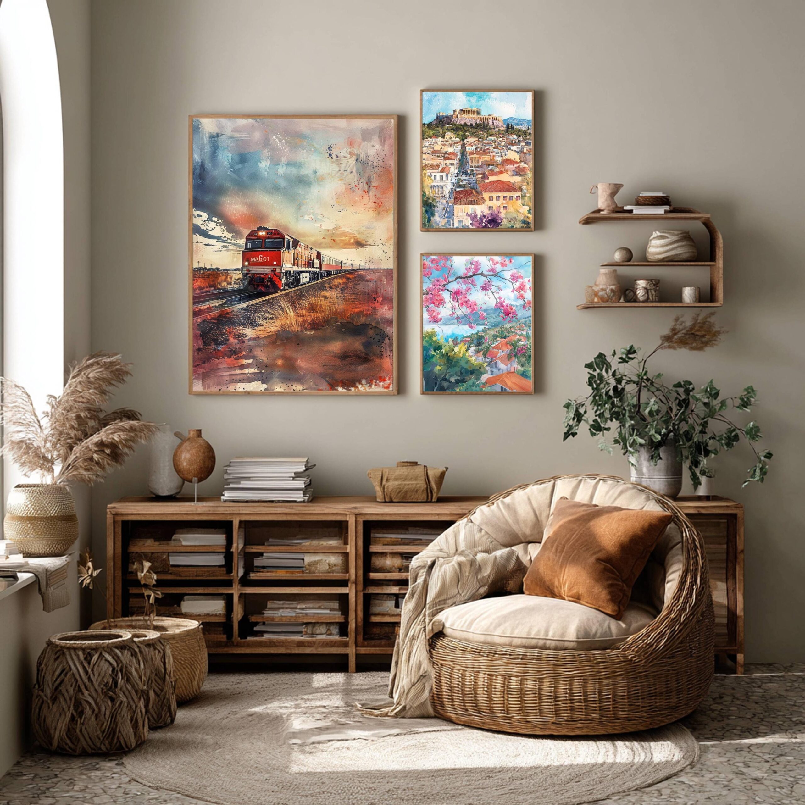 The Ghan Train Australia Watercolor Print: Travel Art Poster - Image 2