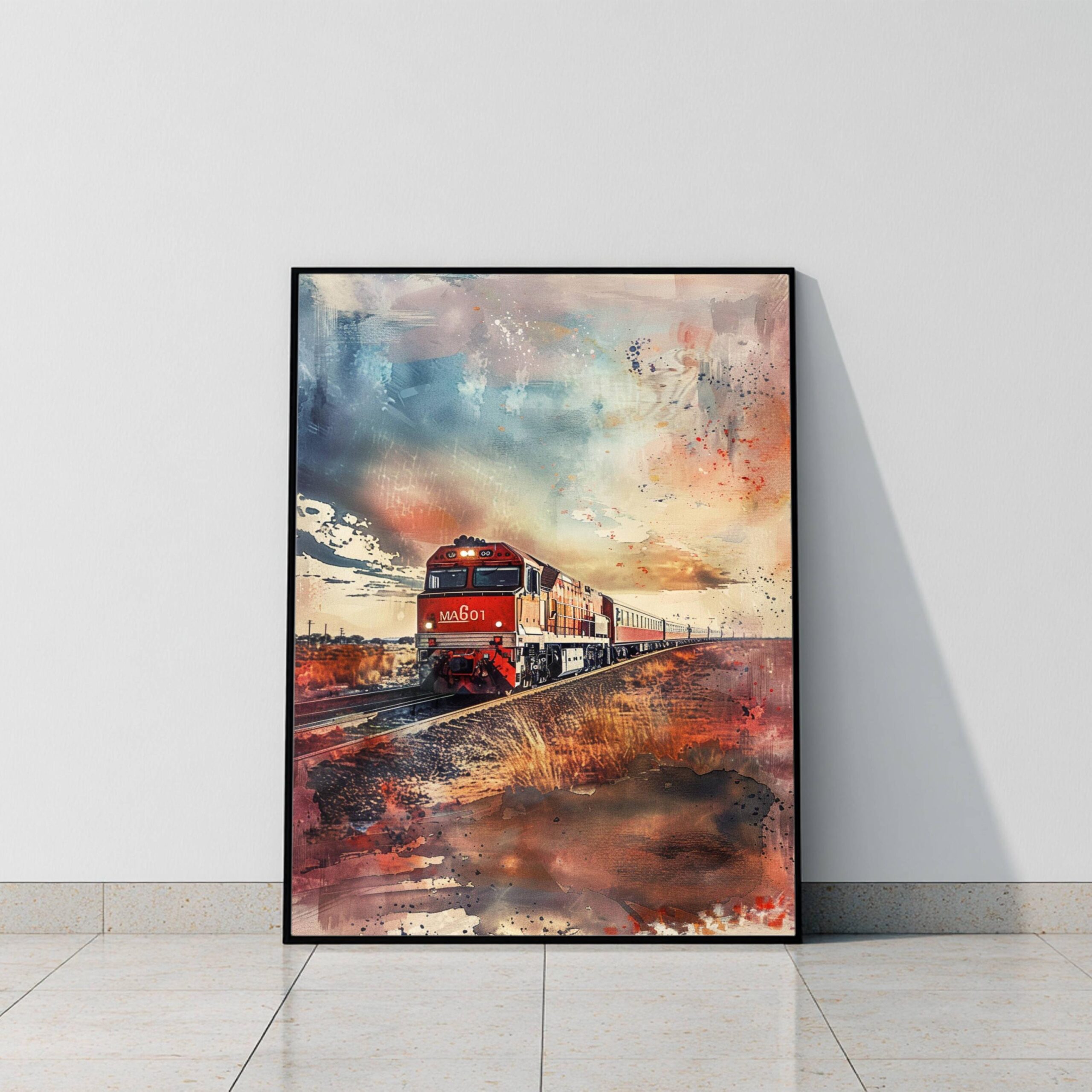 The Ghan Train Australia Watercolor Print: Travel Art Poster - Image 9