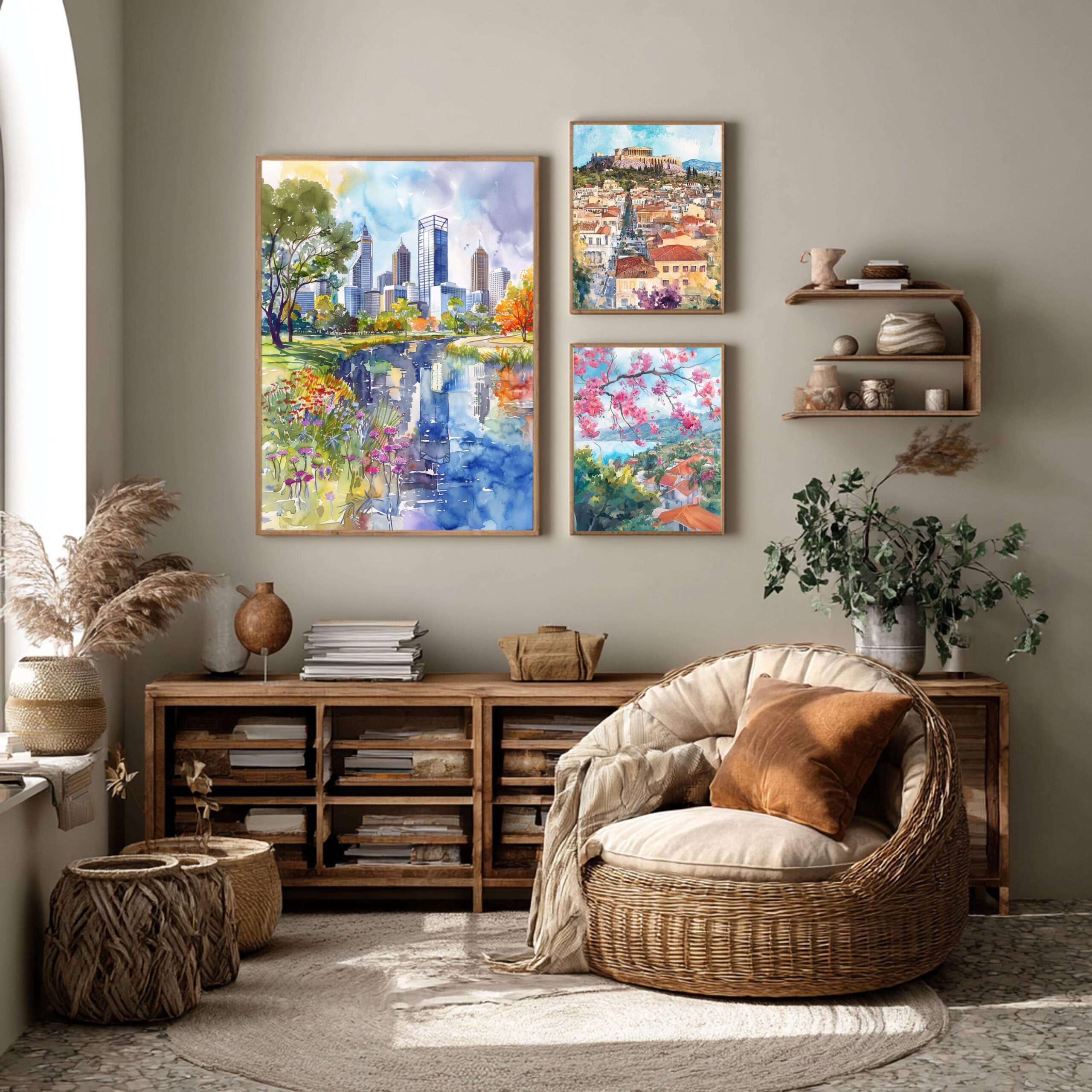 Perth Australia Watercolor Print: Travel Art Poster - Image 2