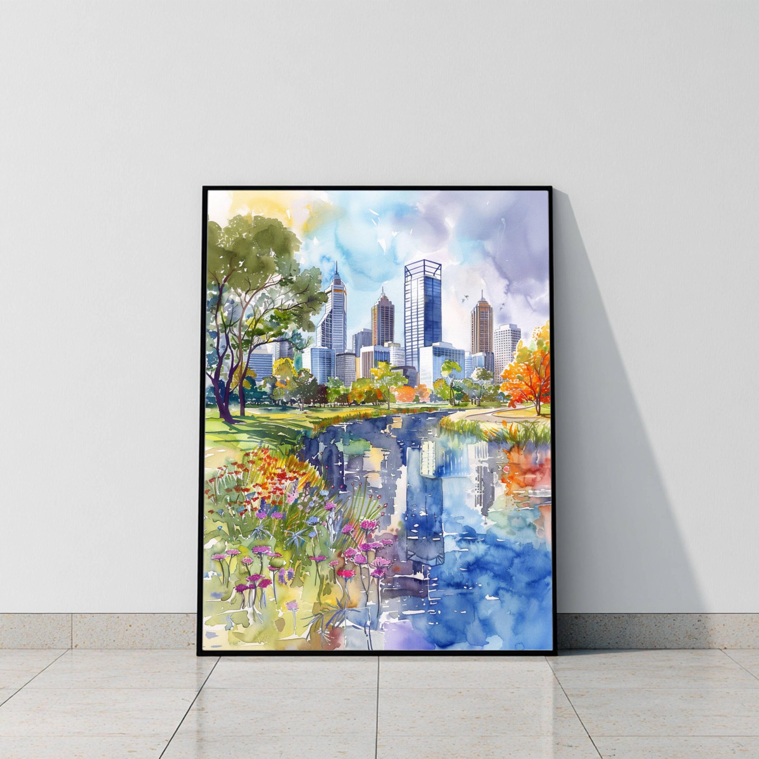 Perth Australia Watercolor Print: Travel Art Poster - Image 9