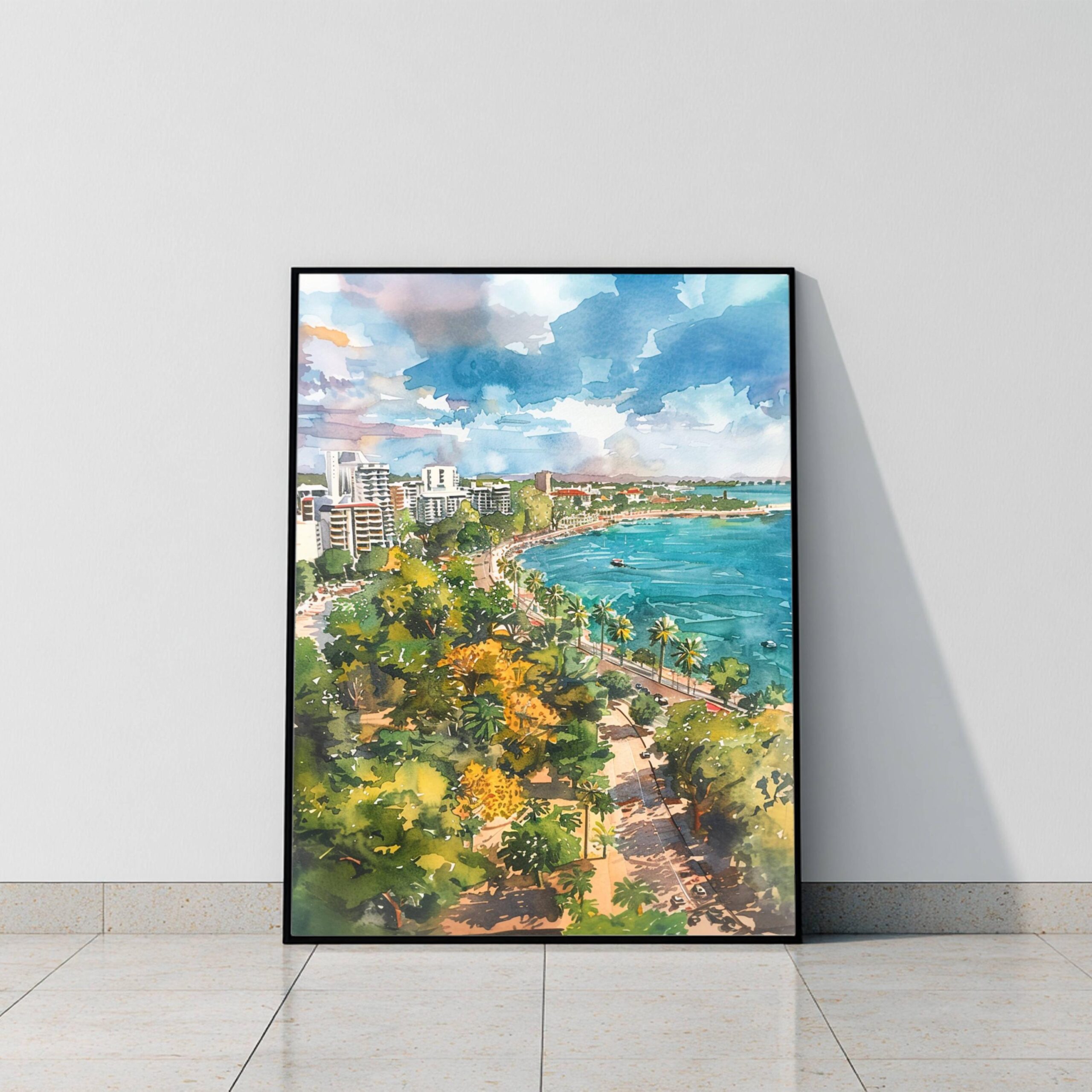 Darwin Australia Watercolor Print: Travel Art Poster - Image 9