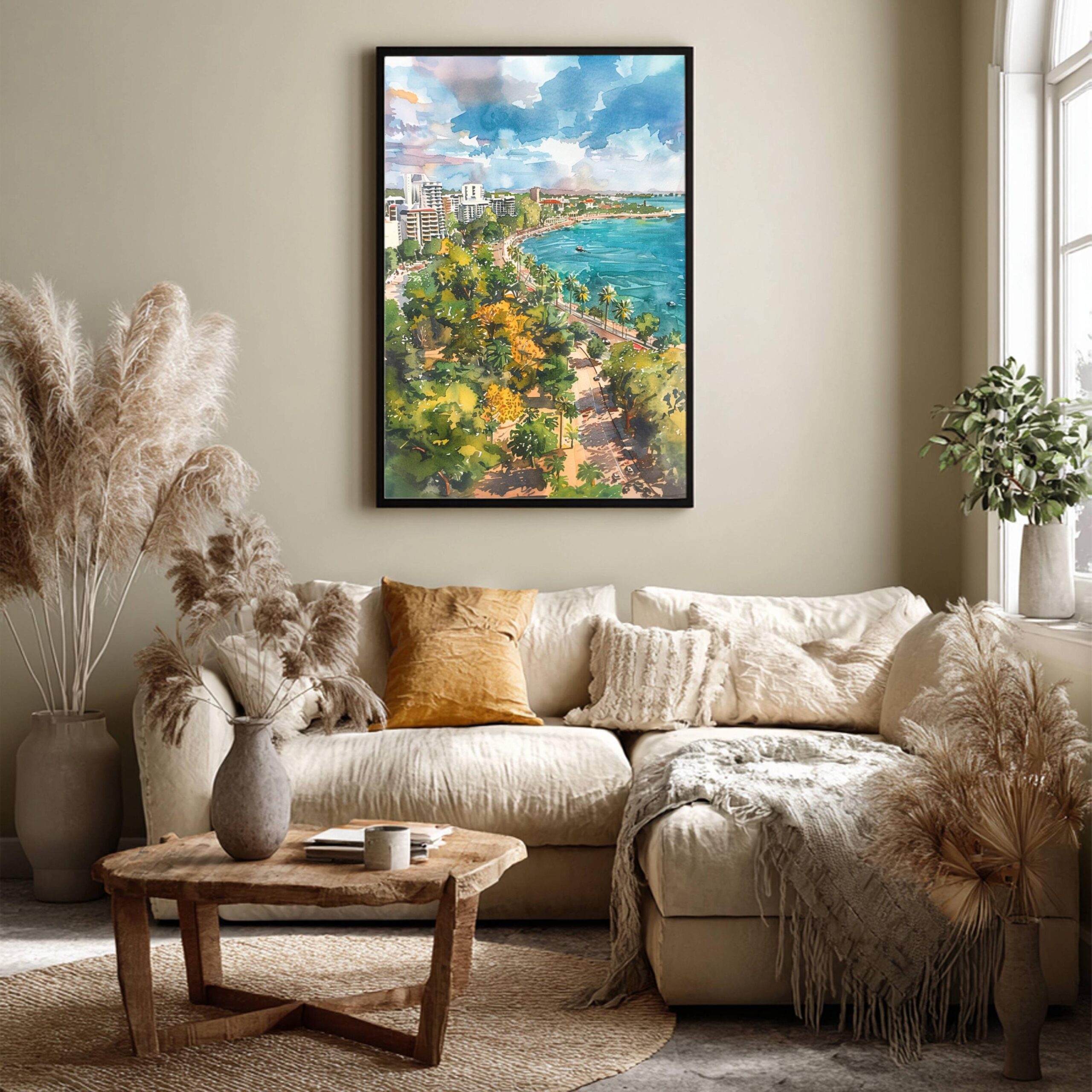 Darwin Australia Watercolor Print: Travel Art Poster - Image 3