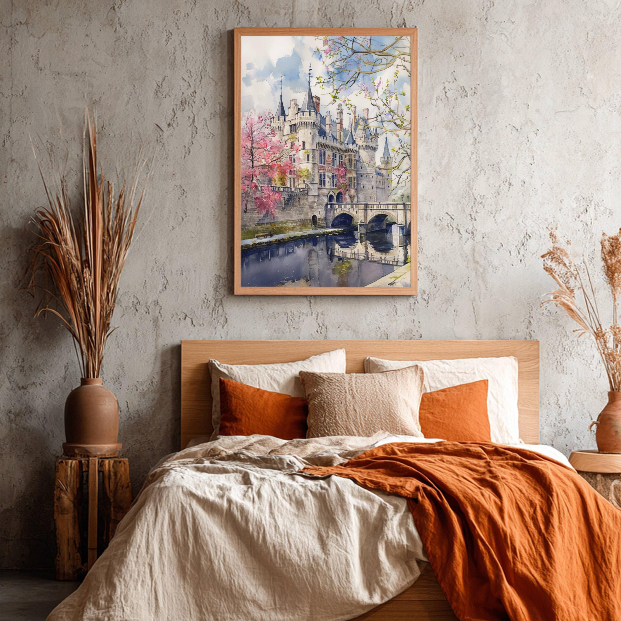 Gravensteen Castle Ghent Belgium Europe Watercolor Print: Belgian Travel Wall Art - Image 4