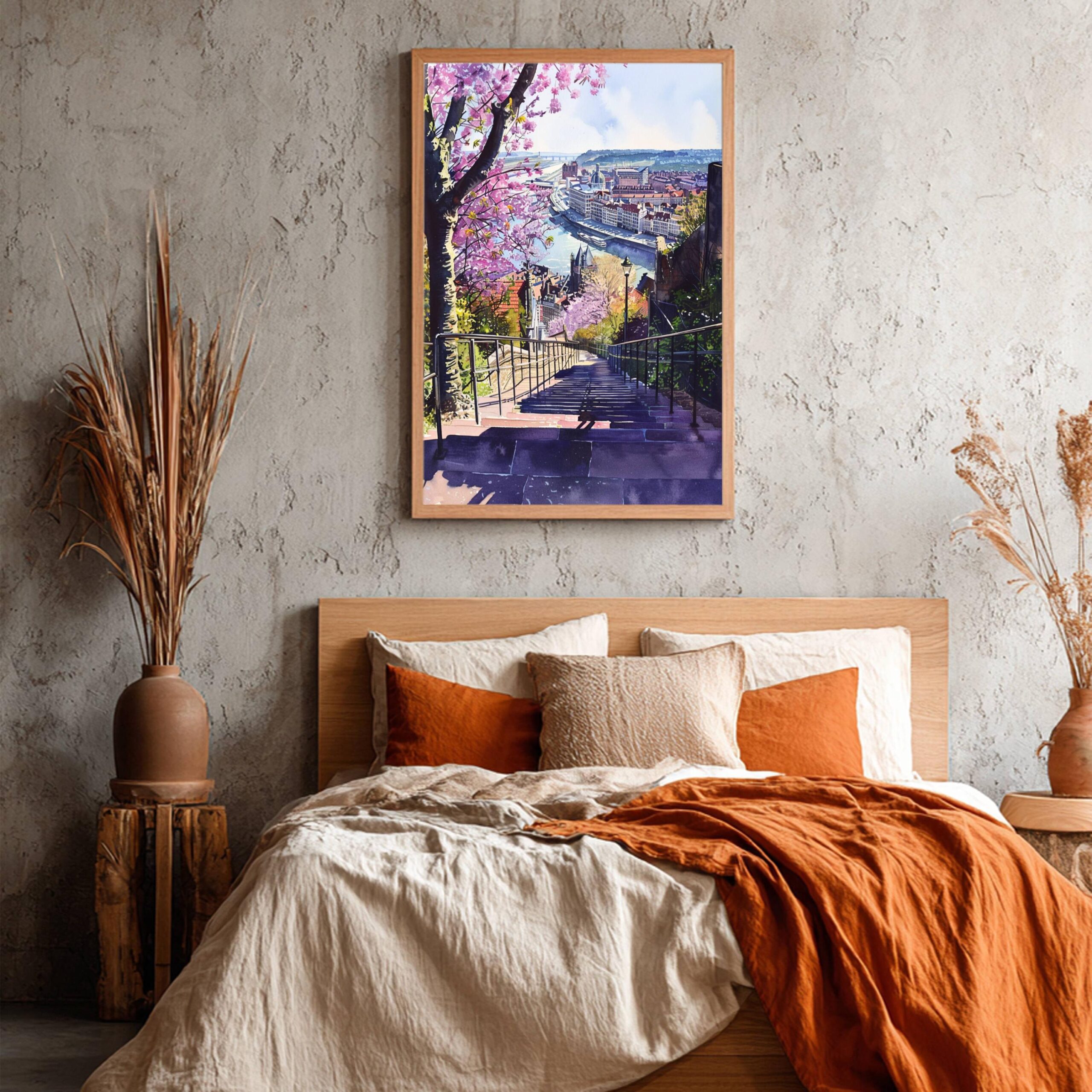 Liege Belgium Europe Watercolor Print: Belgian Travel Wall Art - Image 4