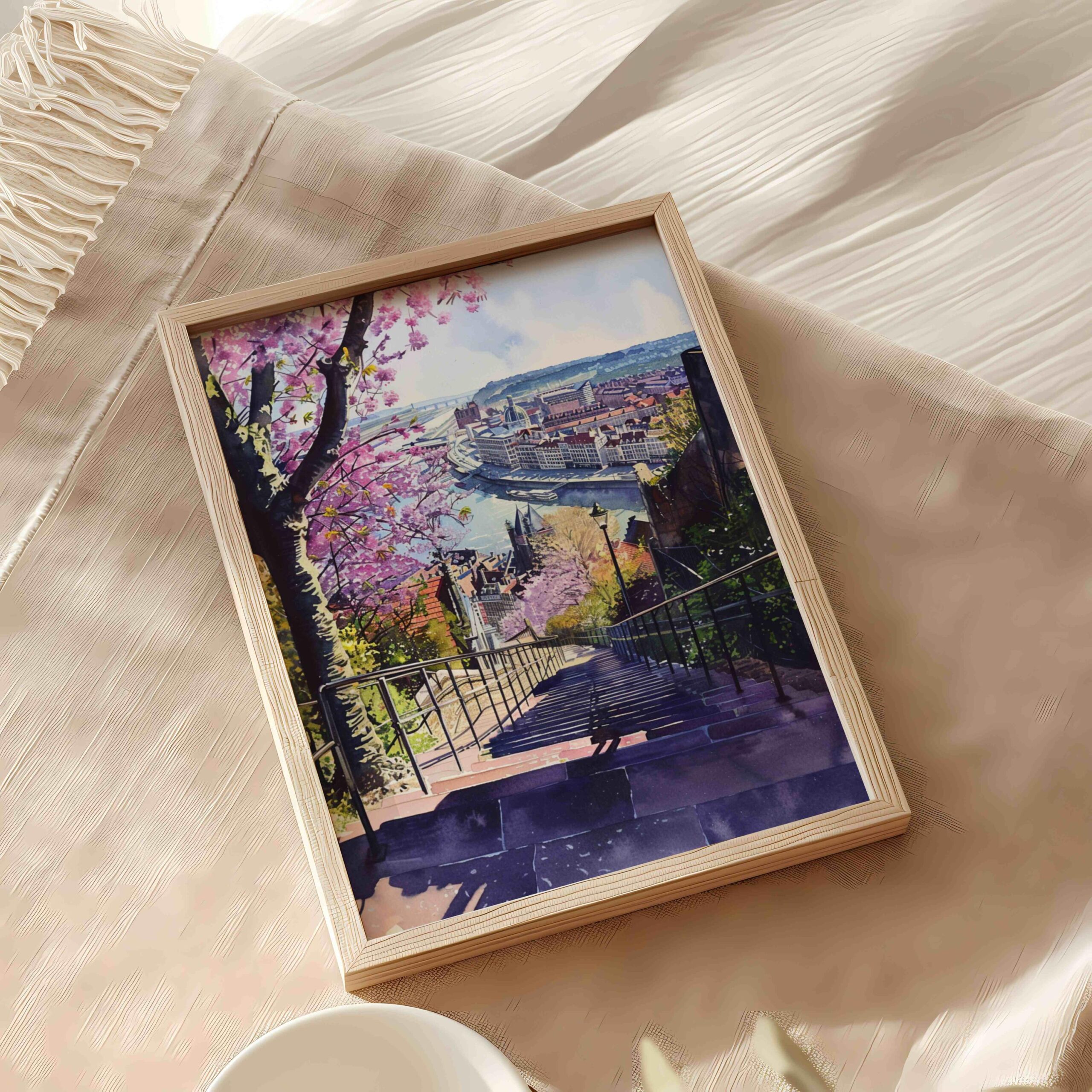 Liege Belgium Europe Watercolor Print: Belgian Travel Wall Art - Image 6
