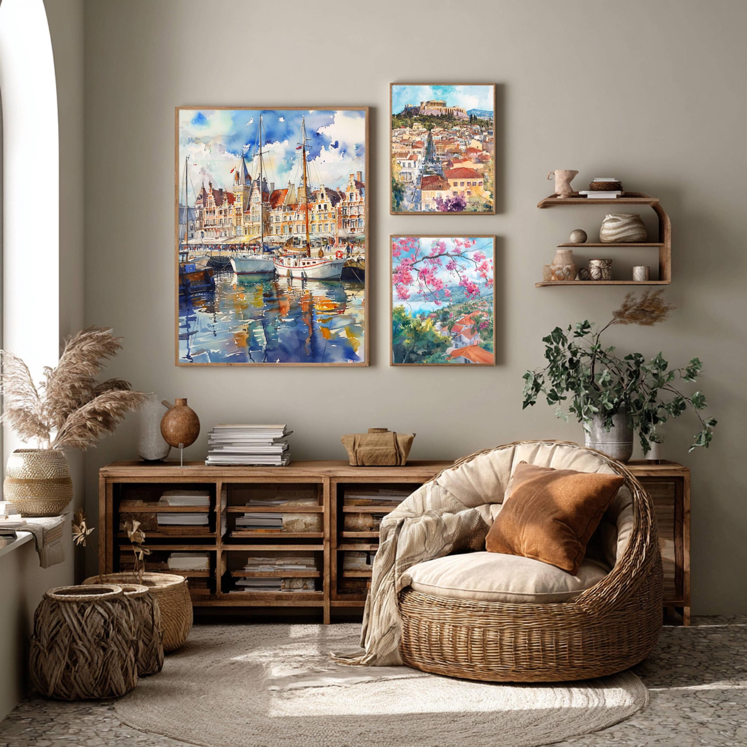 Oostende Belgium Europe Watercolor Print: Belgian Travel Wall Art - Image 2
